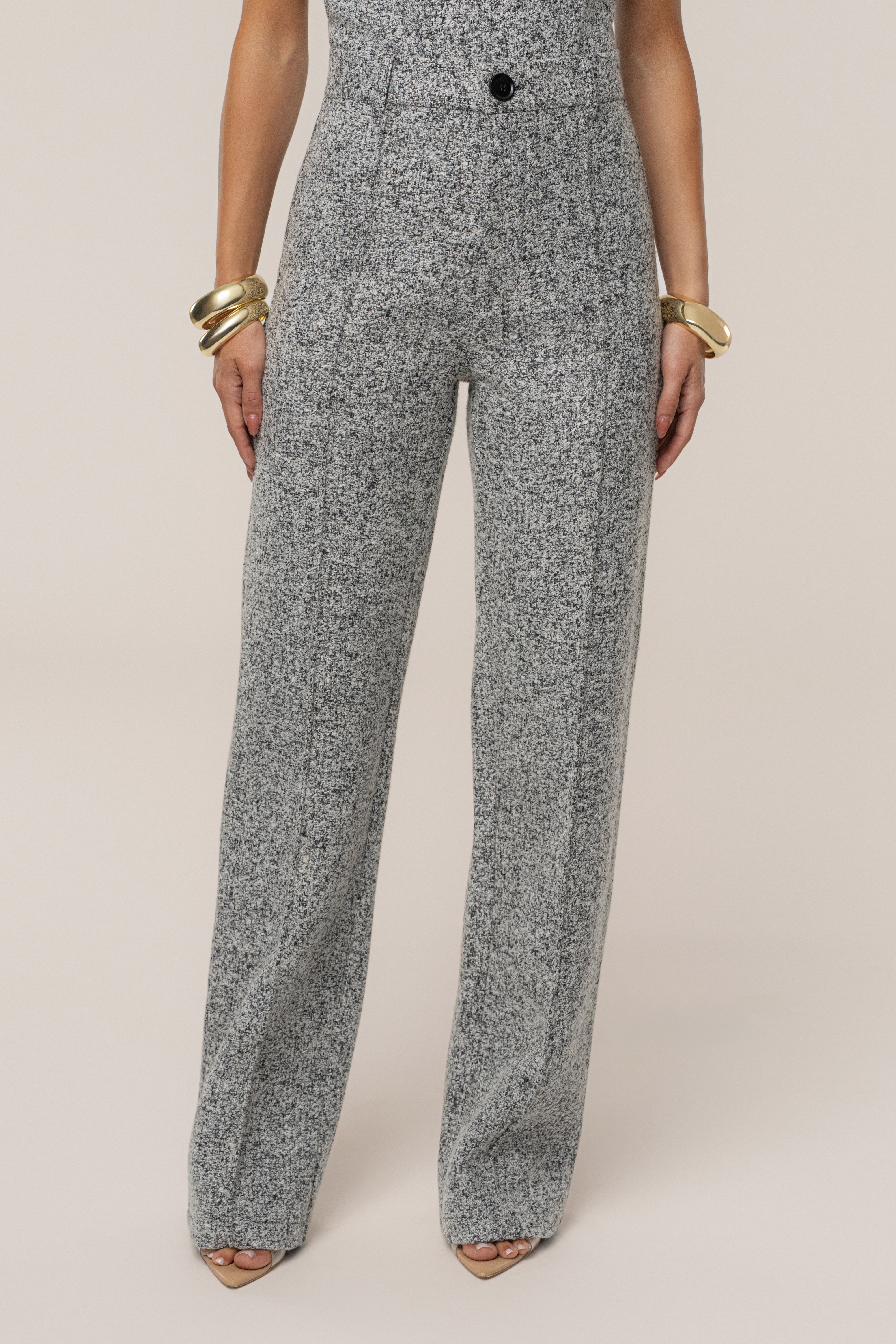 Lt. Grey Stay Sharp Tweed Trouser - JLUXLABEL