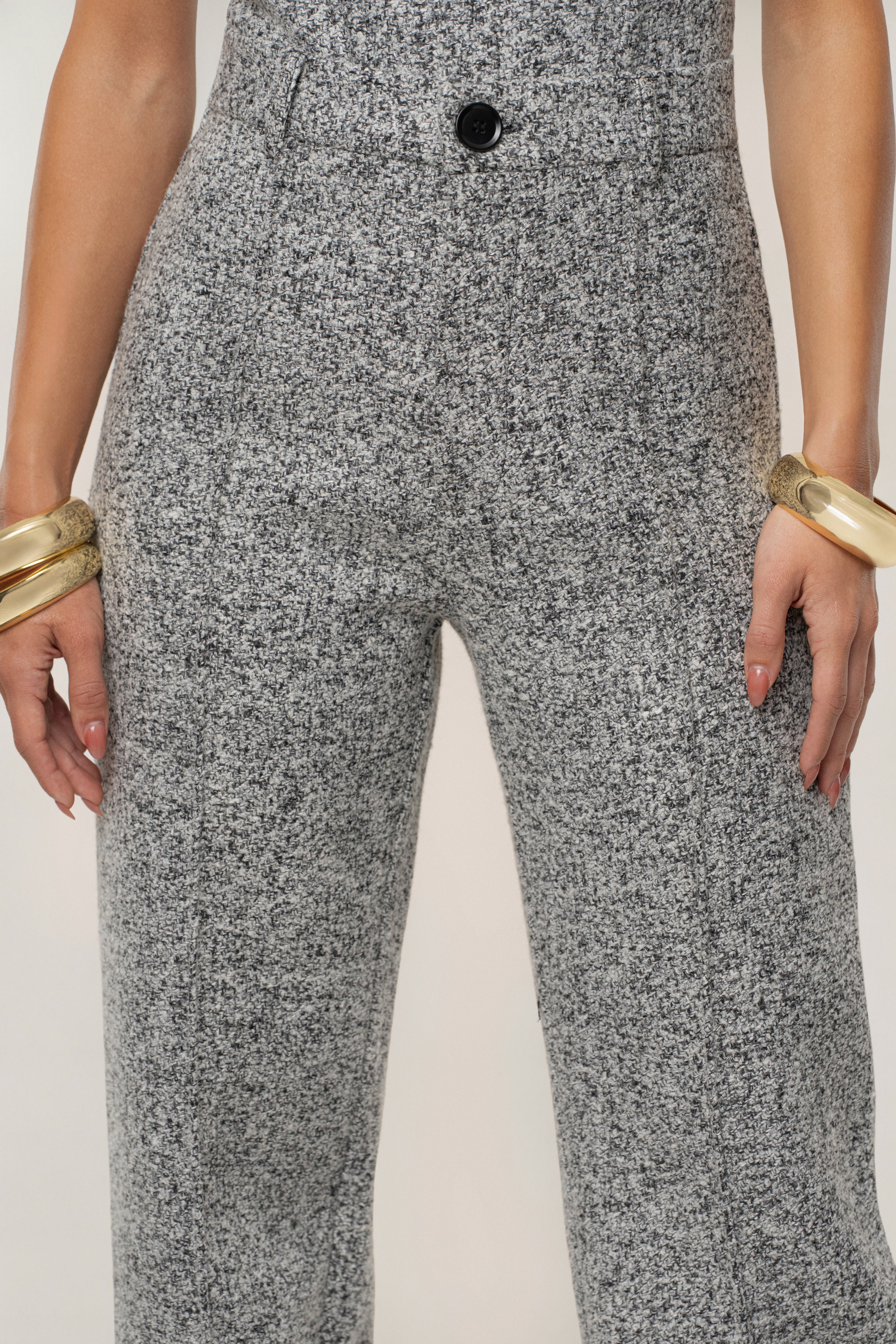 Lt. Grey Stay Sharp Tweed Trouser - JLUXLABEL