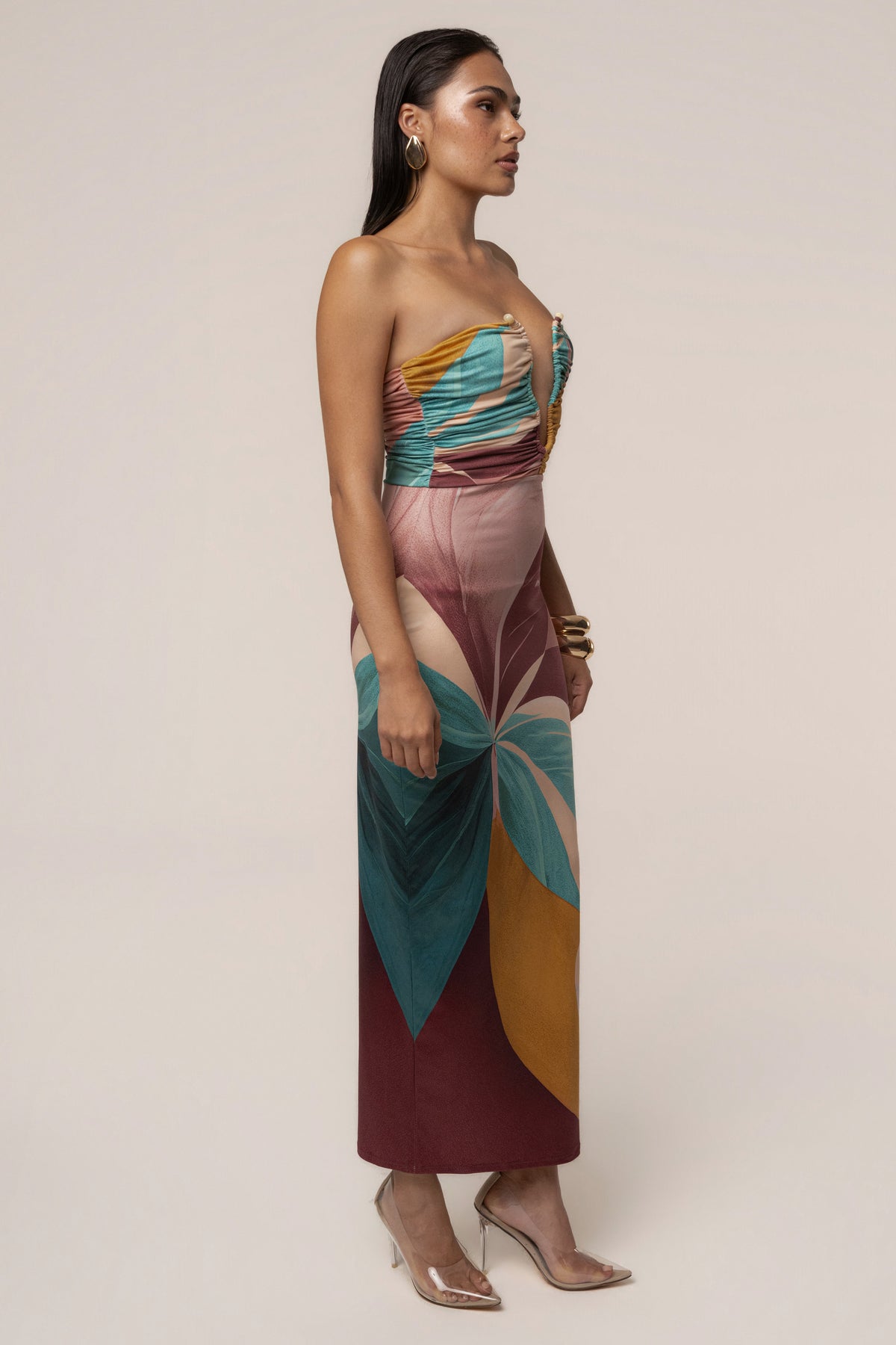Multi Palm Mirage Dress