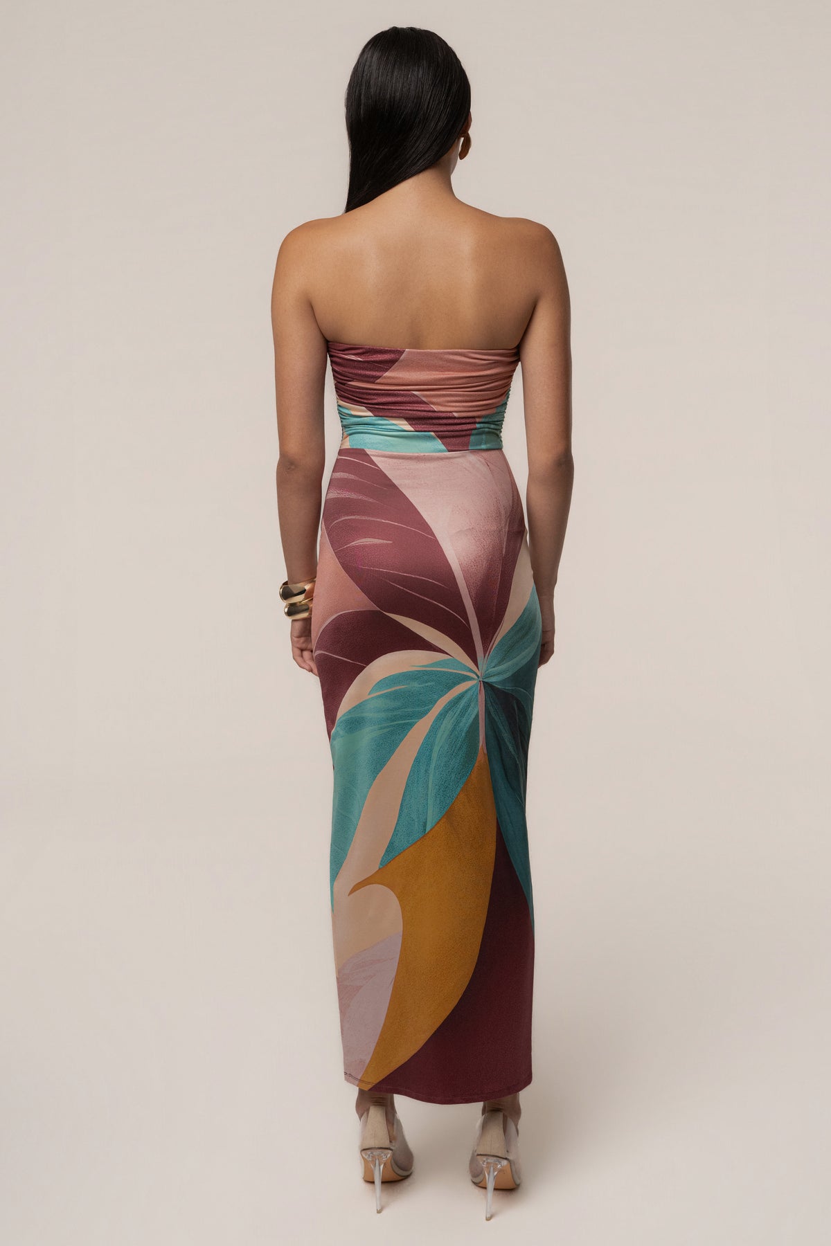 Multi Palm Mirage Dress