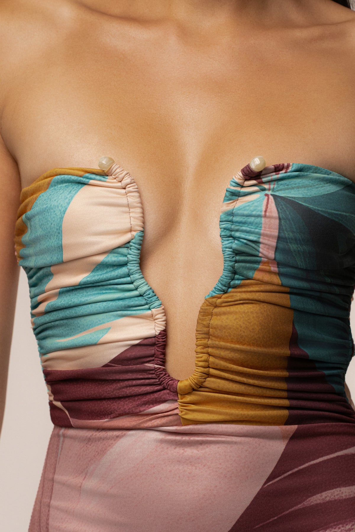 Multi Palm Mirage Dress