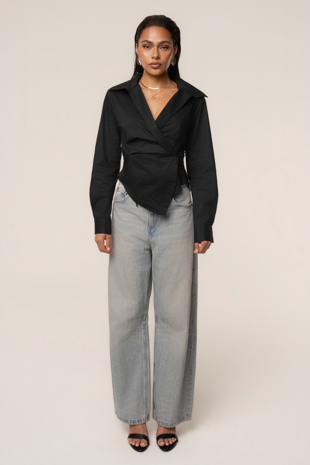 Black Sculpt And Form Blouse