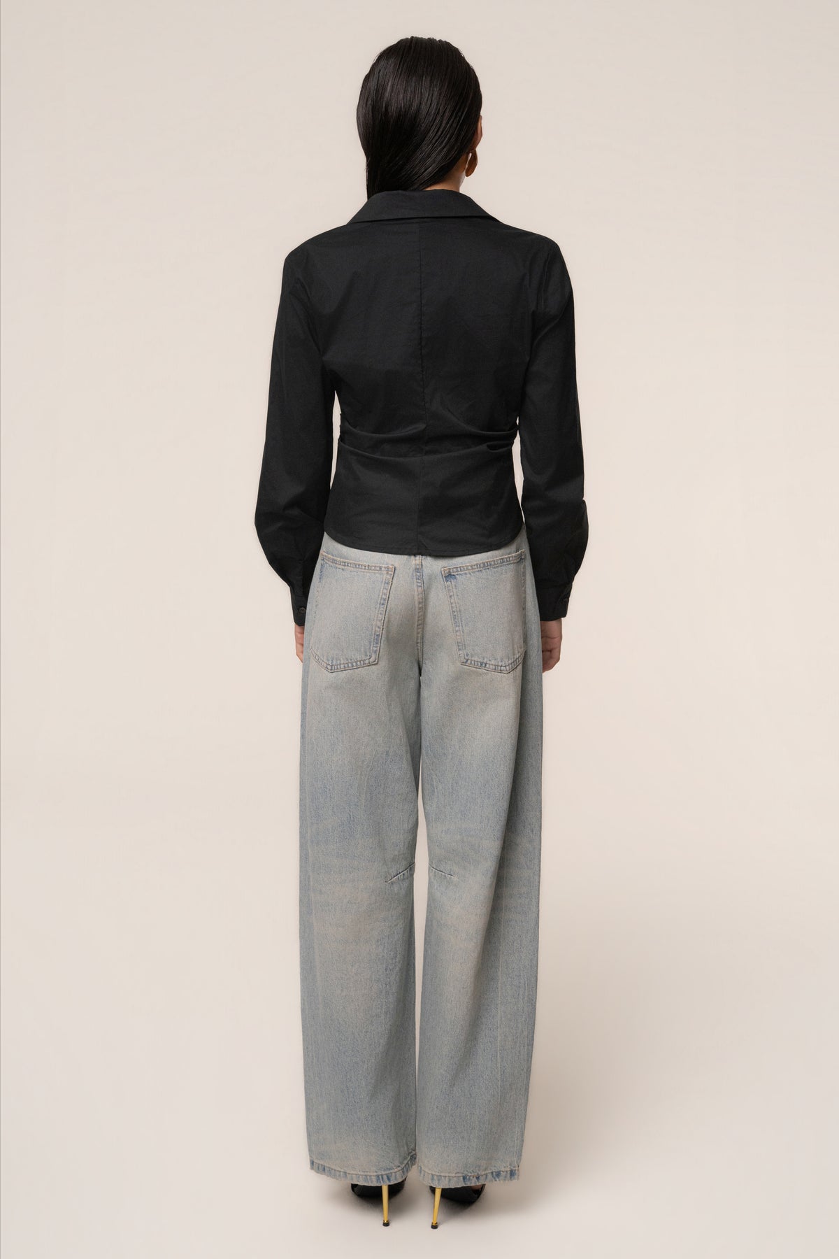 Black Sculpt And Form Blouse