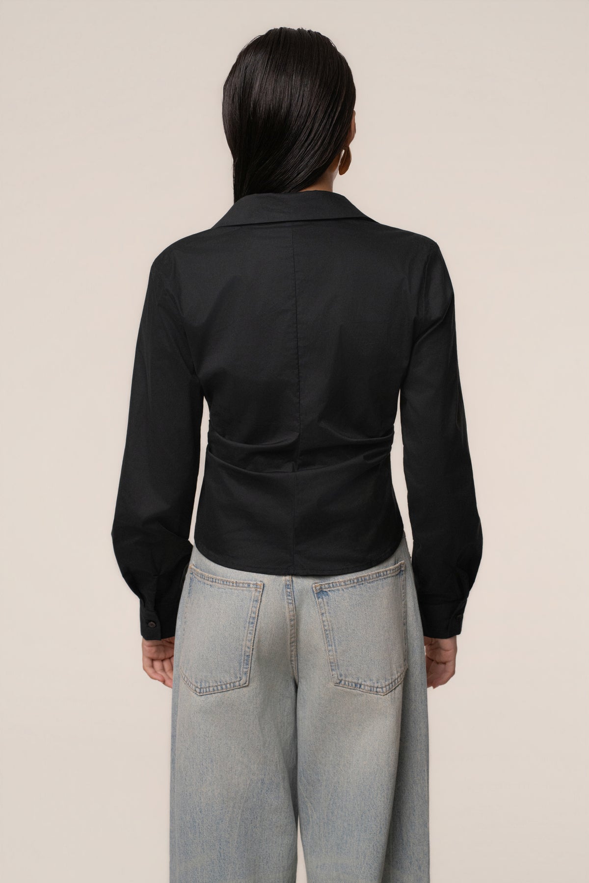 Black Sculpt And Form Blouse