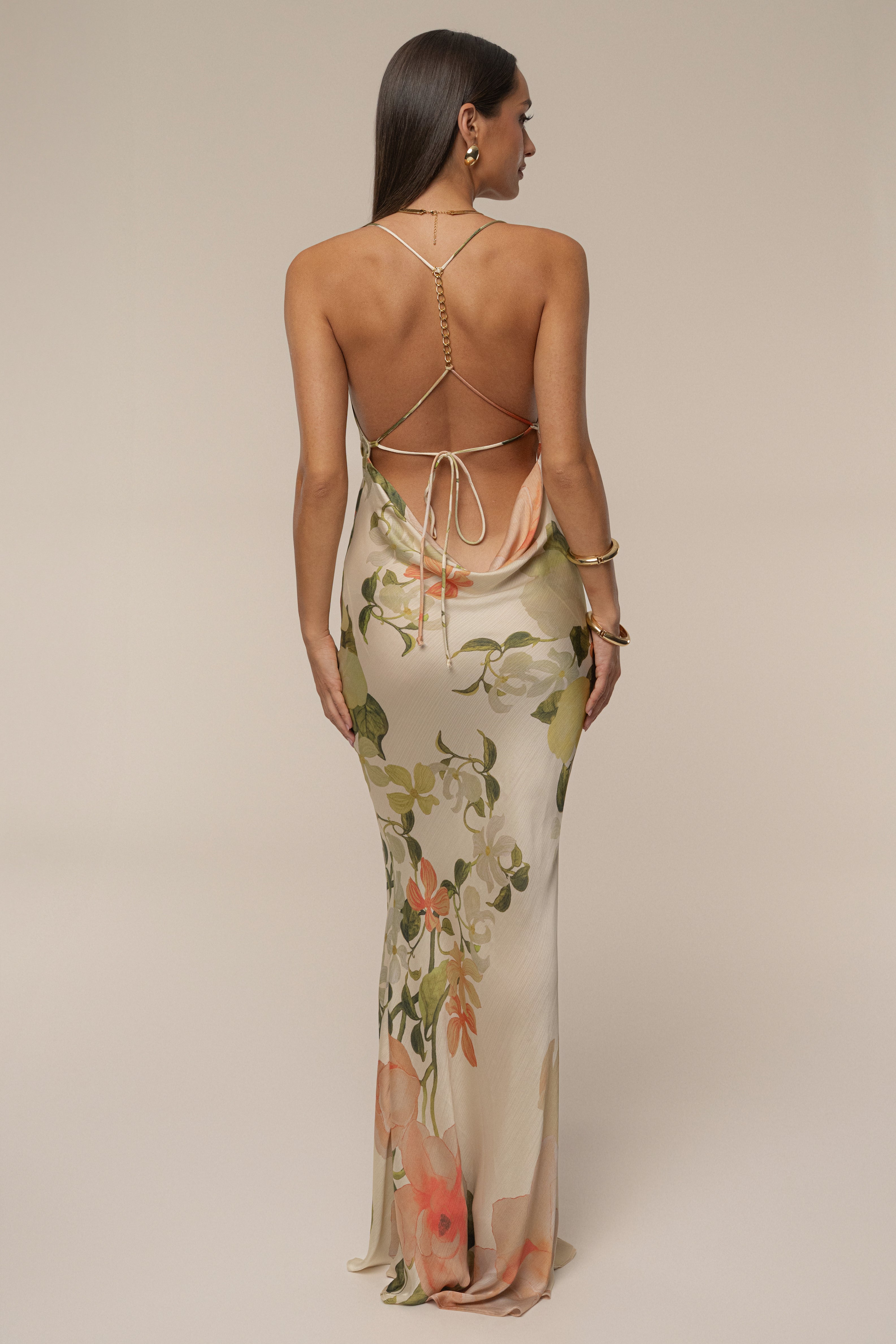 Ivory Summer Bloom Maxi Dress - JLUXLABEL