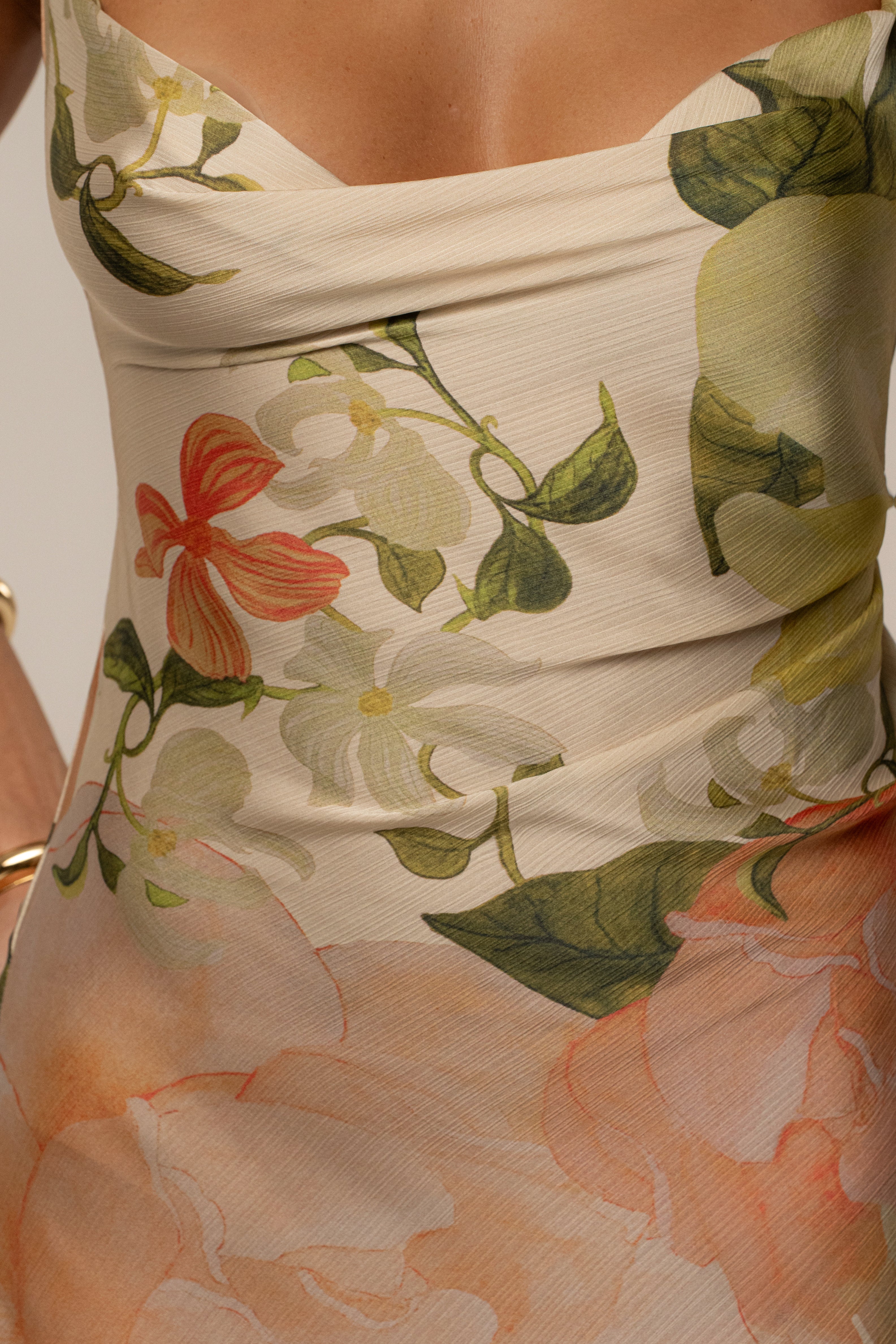 Ivory Summer Bloom Maxi Dress - JLUXLABEL