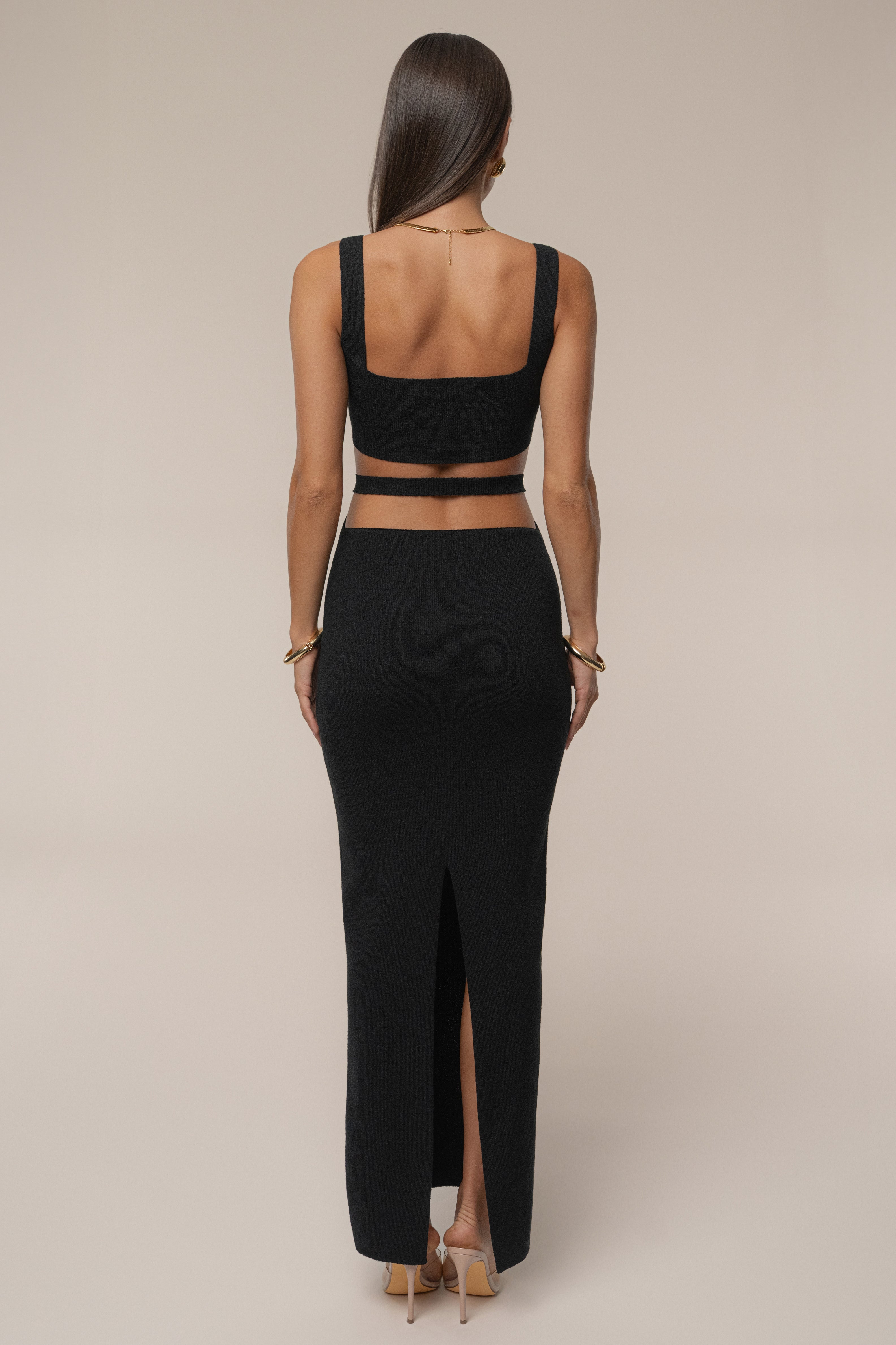Black Estrella Maxi Dress - JLUXLABEL