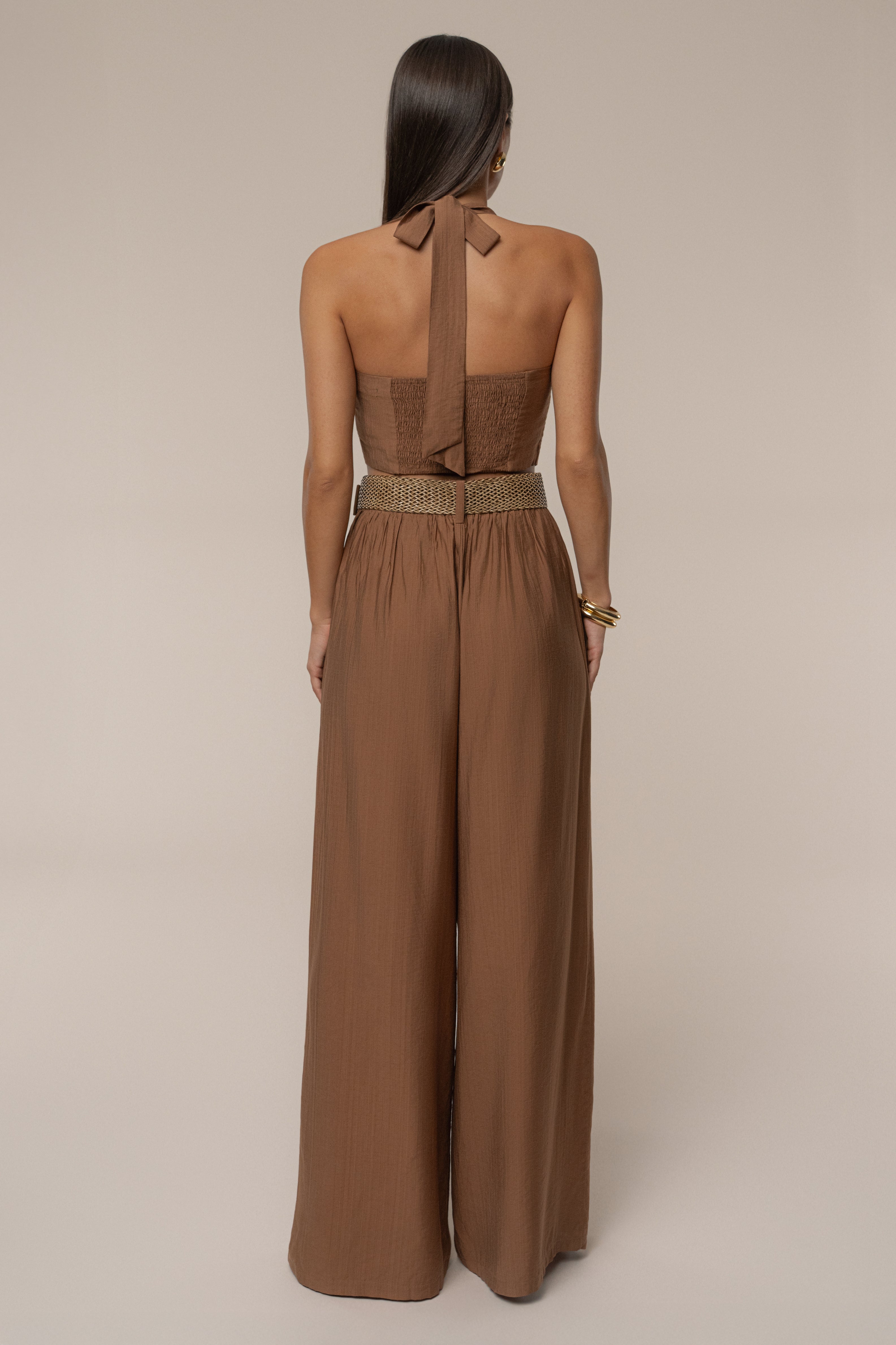 Beige Bailey Two-Piece Pant Set - JLUXLABEL