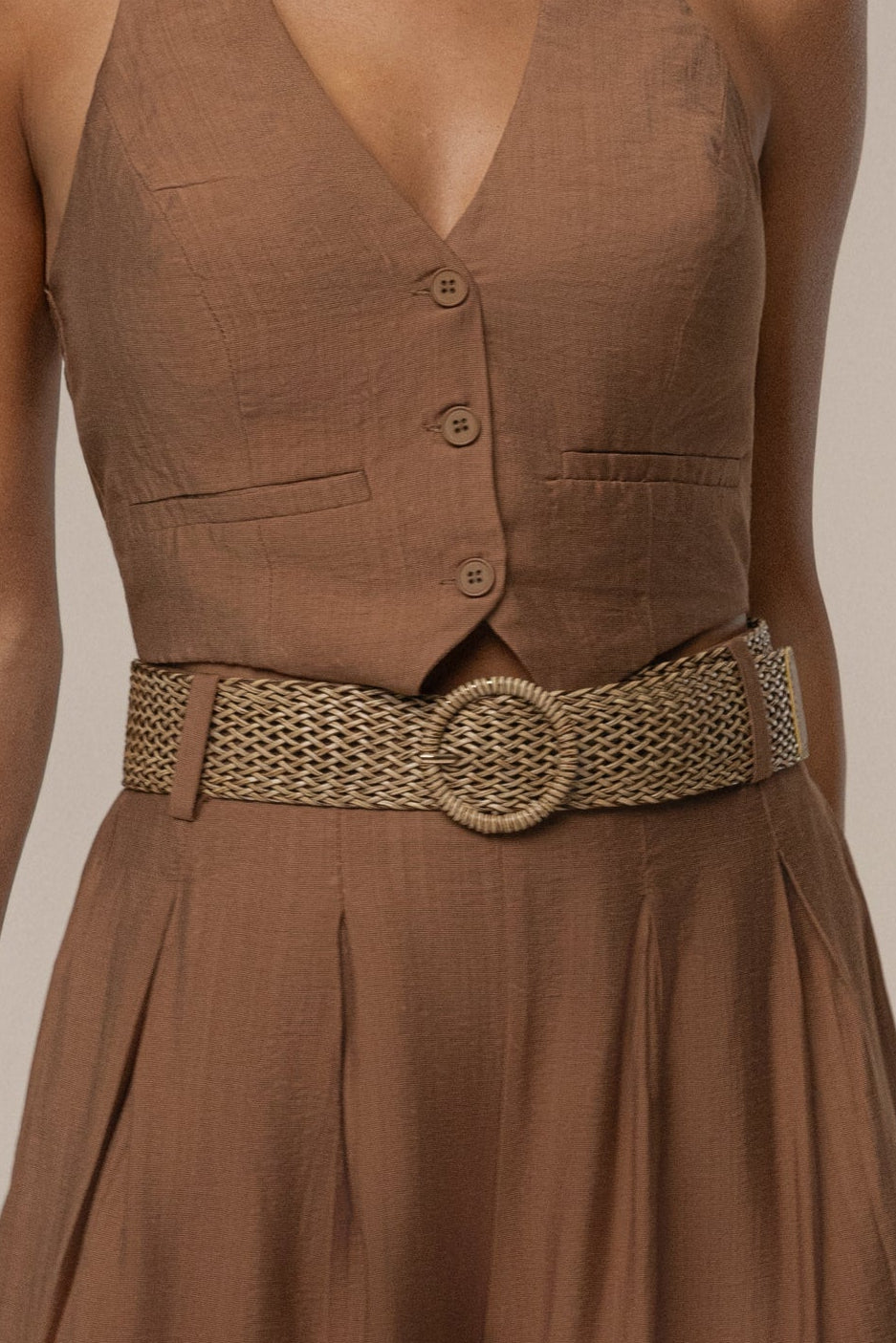 Beige Bailey Two-Piece Pant Set - JLUXLABEL