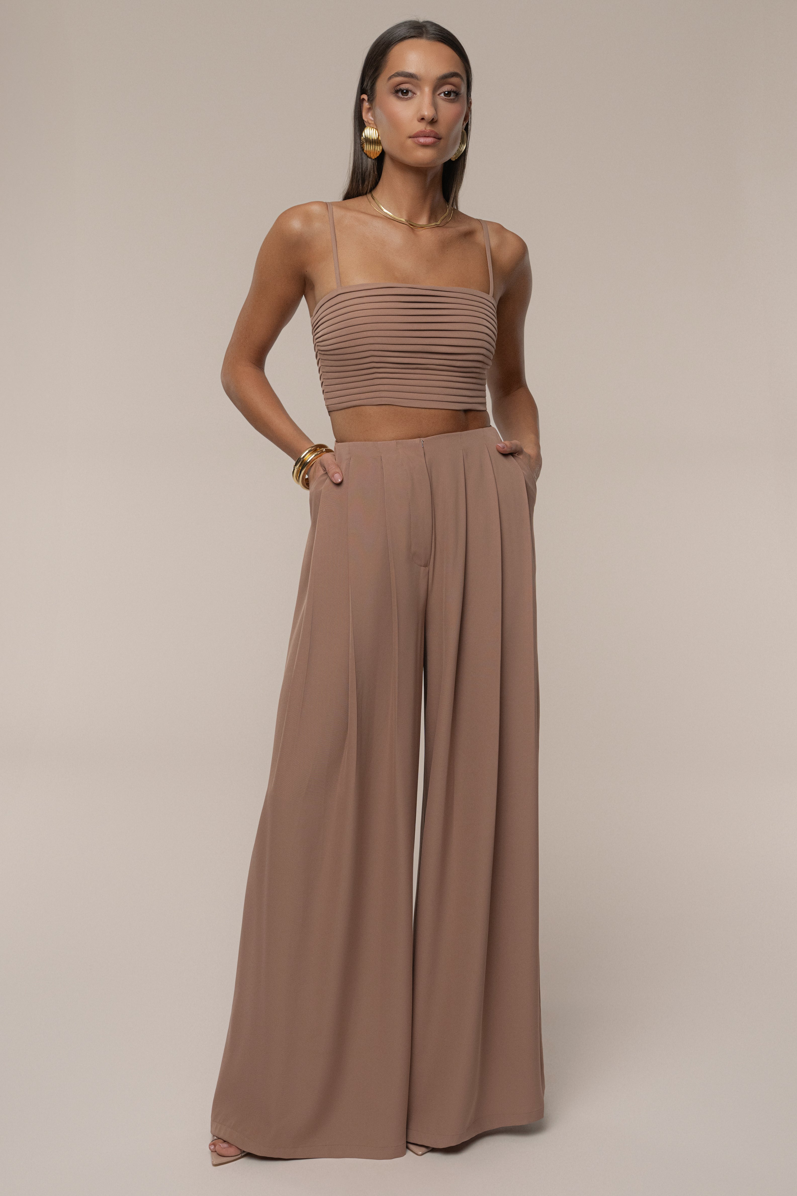 Beige Serenade Pant Set - JLUXLABEL