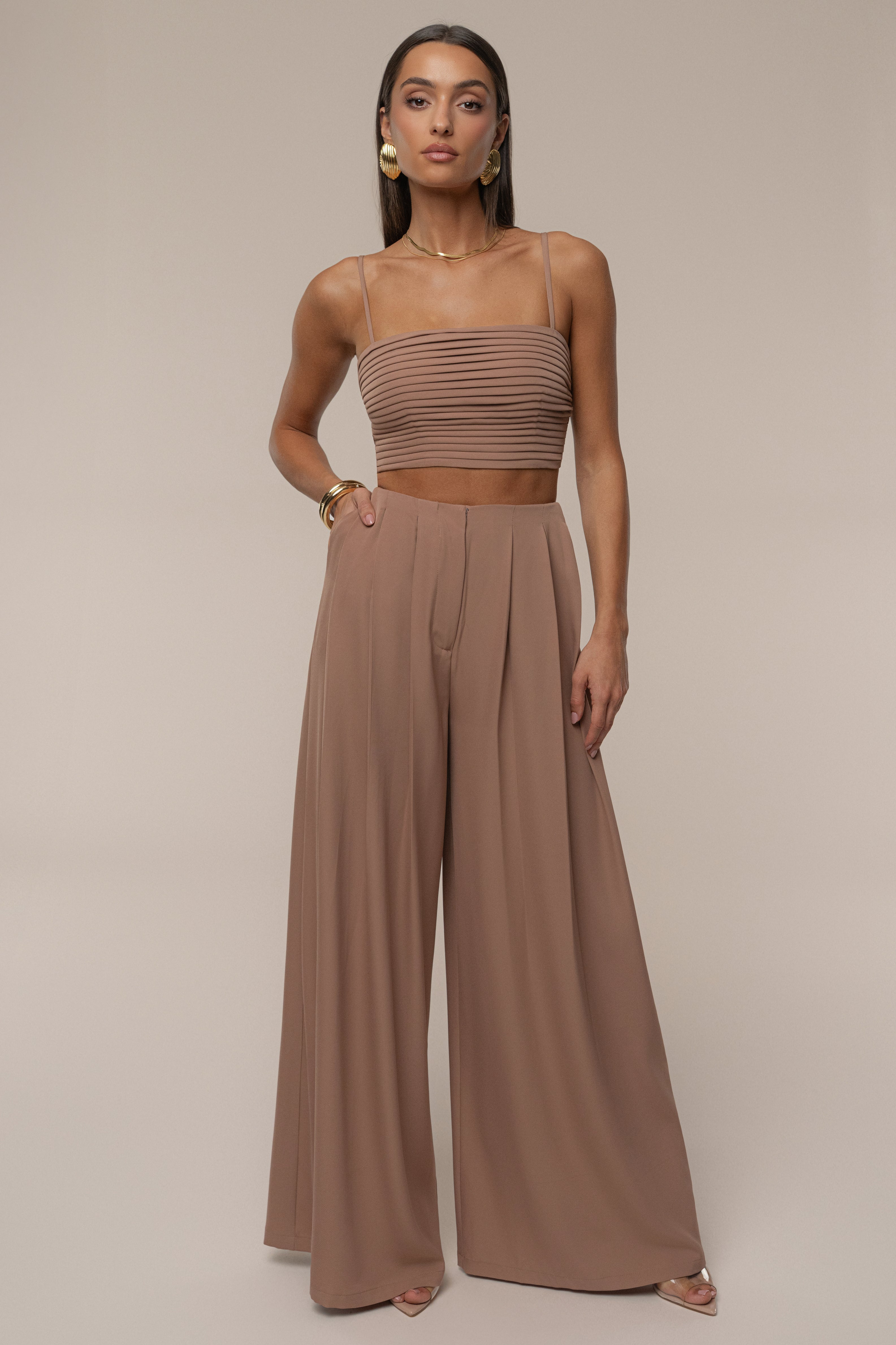 Beige Serenade Pant Set - JLUXLABEL