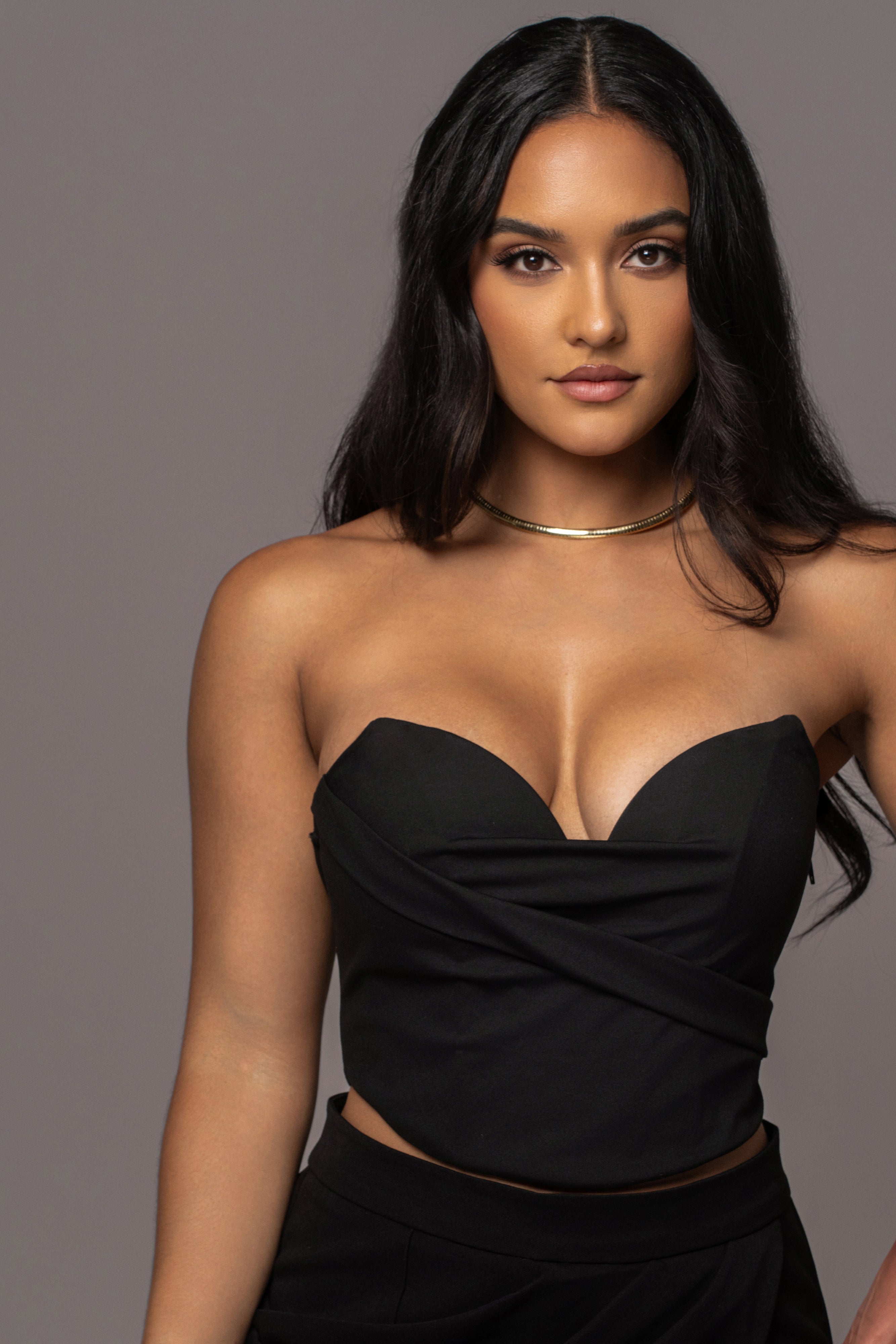 Black Falling For You Corset - JLUXLABEL