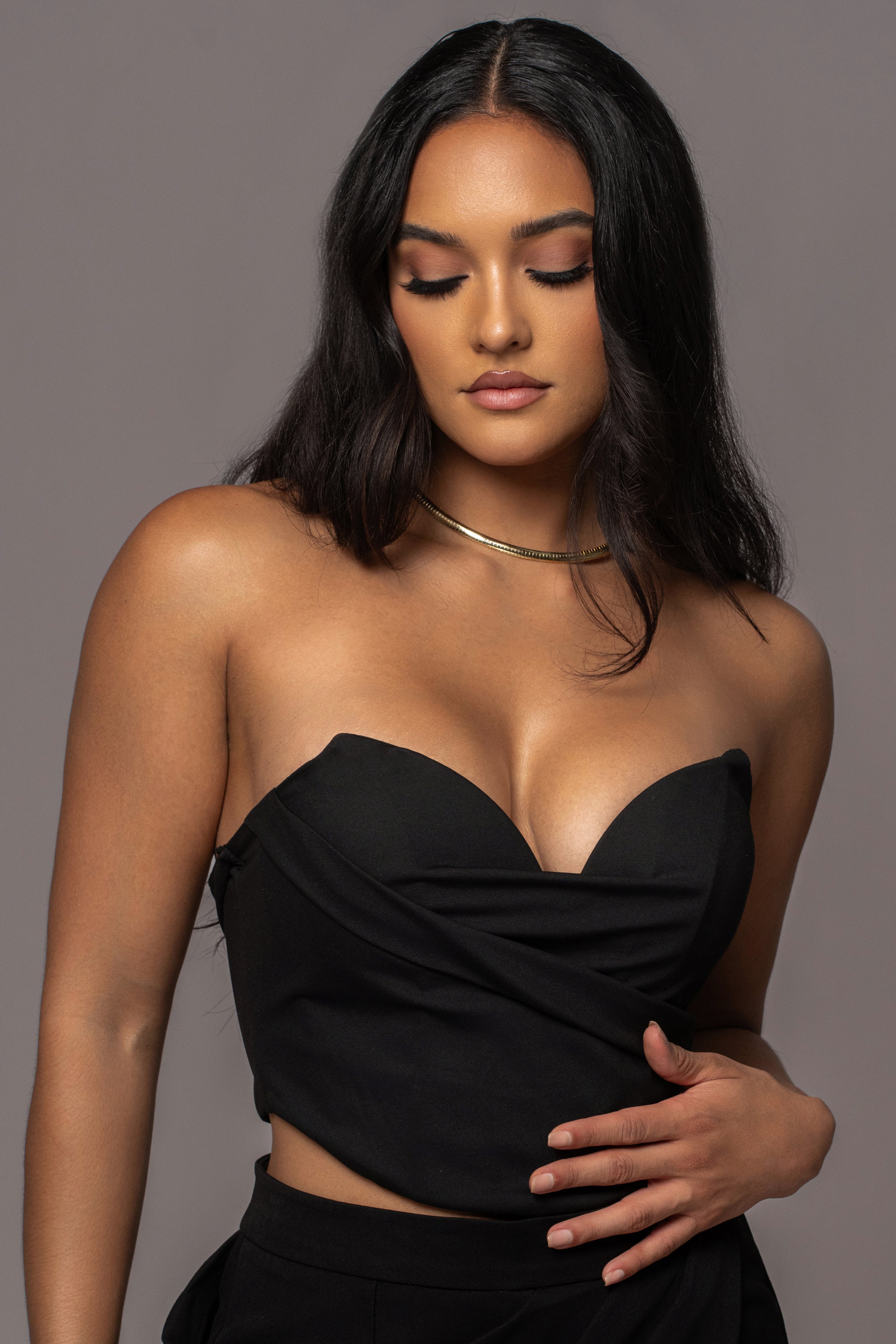 Black Falling For You Corset - JLUXLABEL