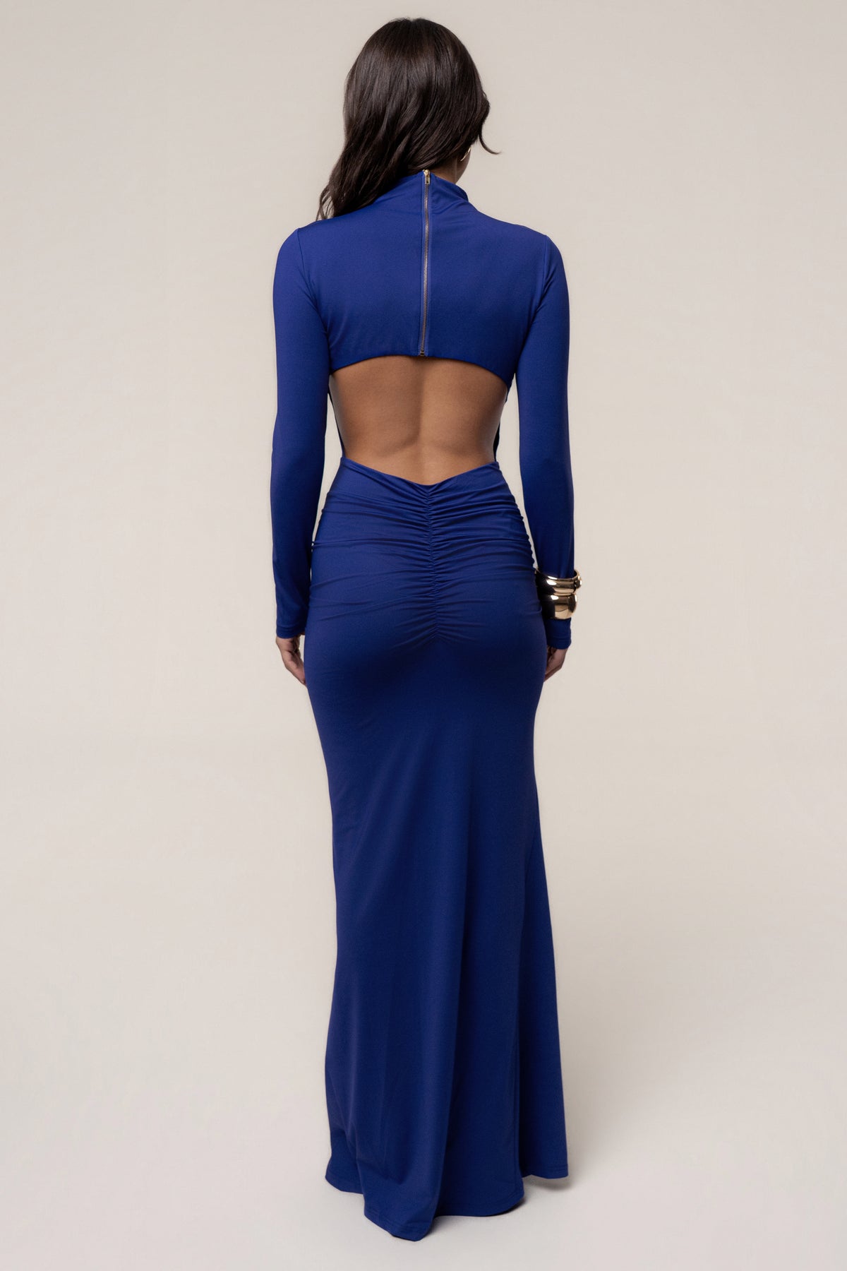 Purple Esmeralda Mock Neck Dress