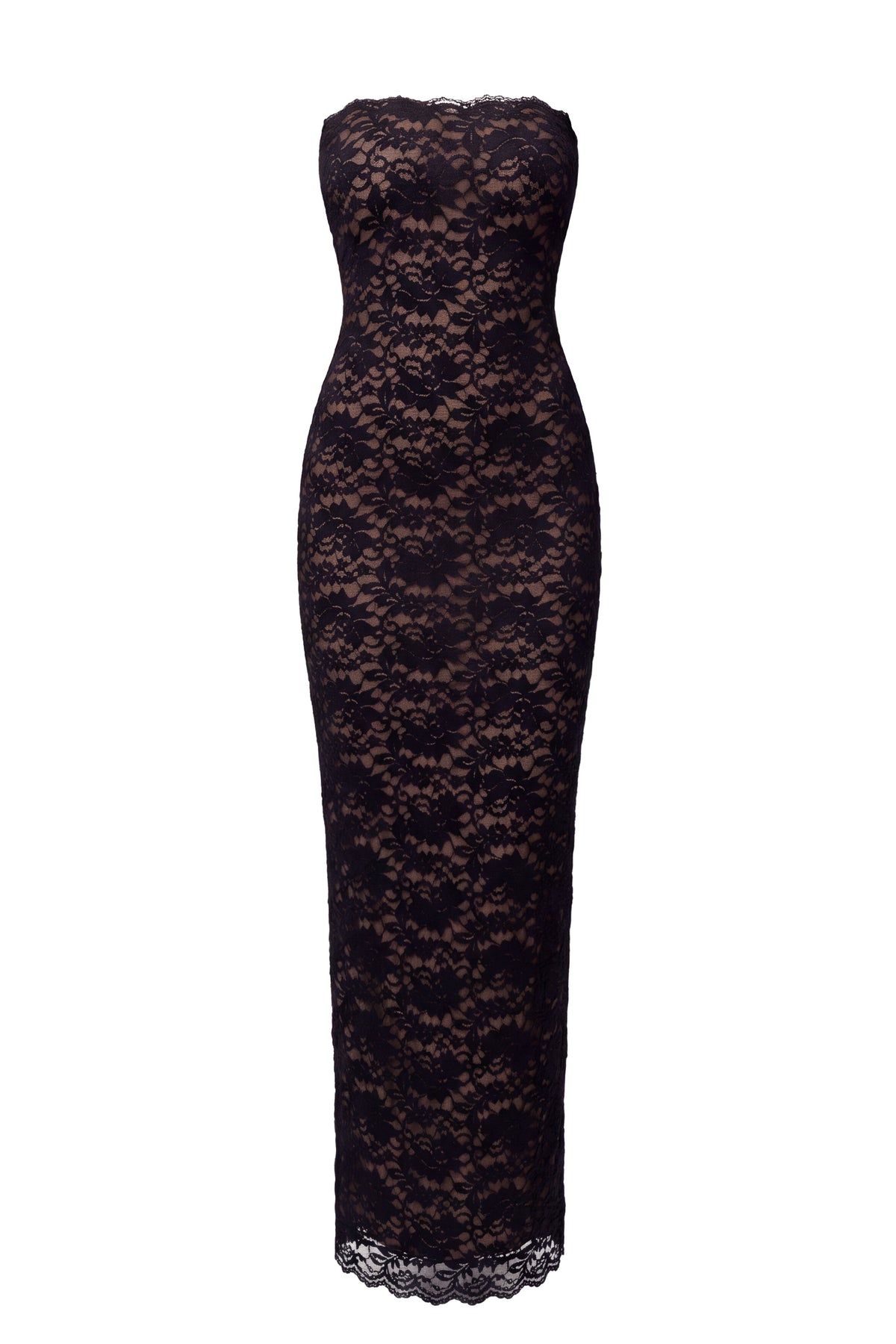 Black Midnight Promise Lace Maxi Dress