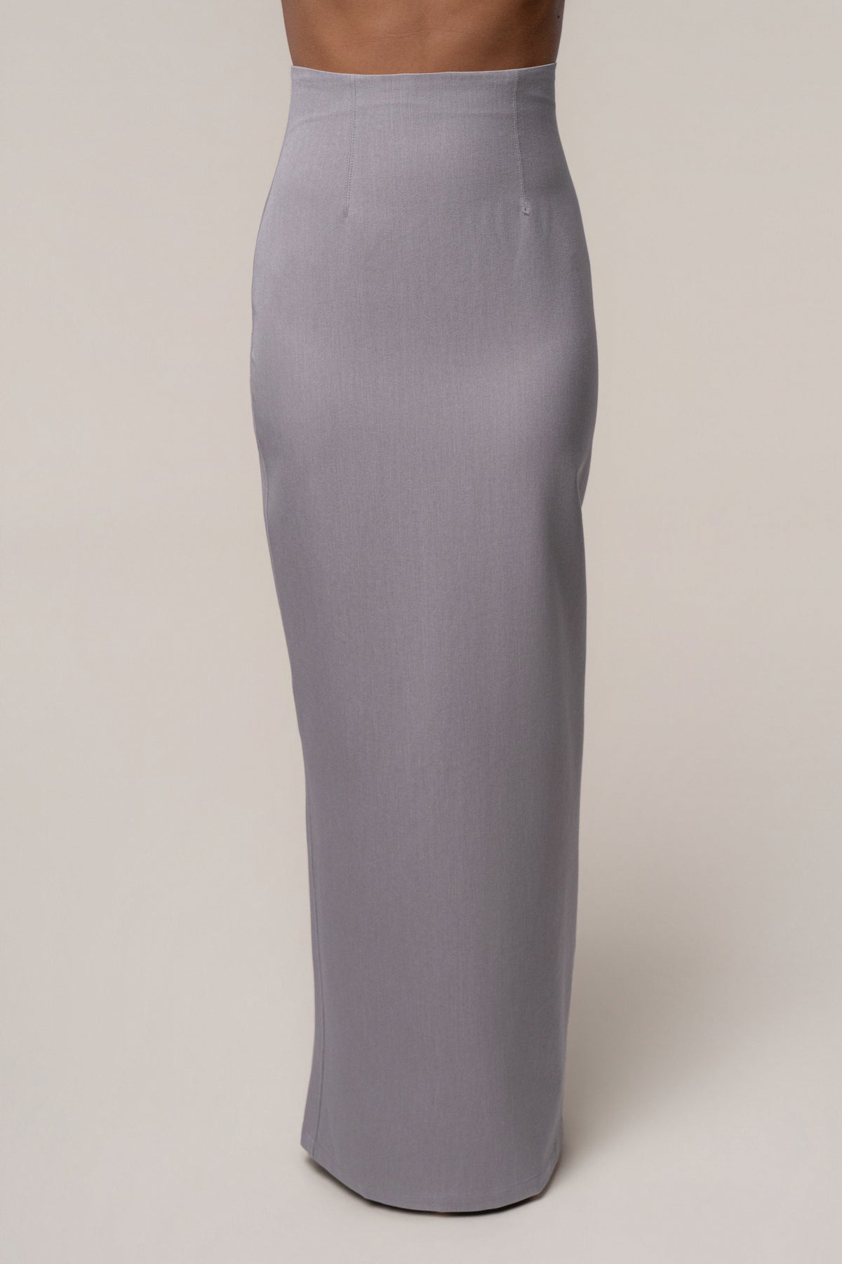 Grey Ace High Waist Maxi Skirt