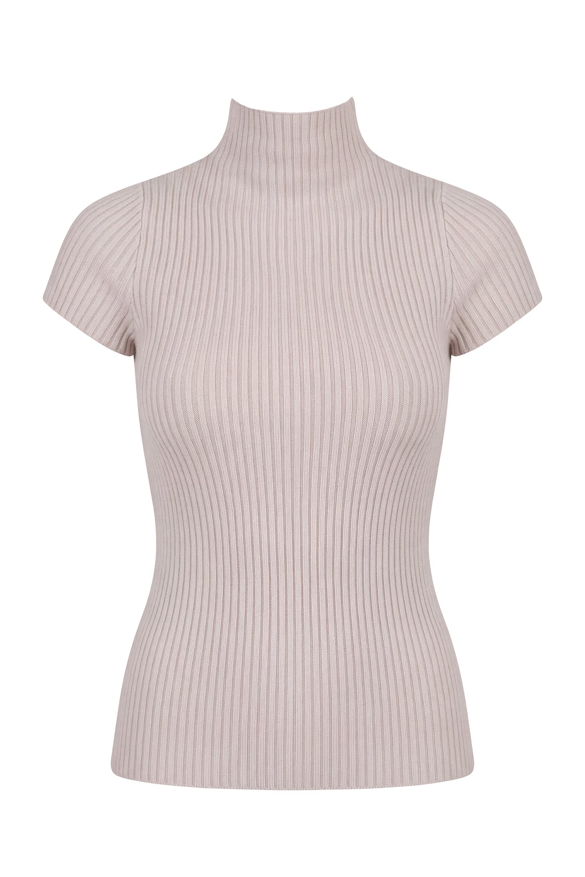 Cream Anytime Ribbed Turtleneck