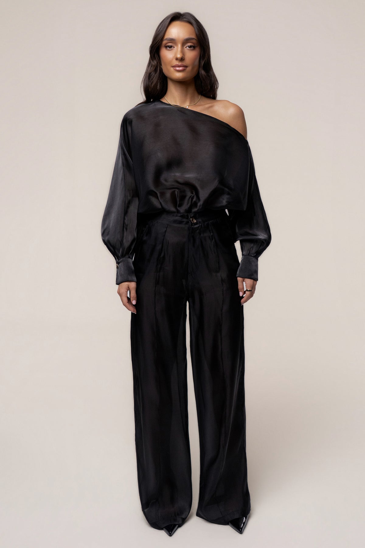 Black Resort Glow Organza Pants