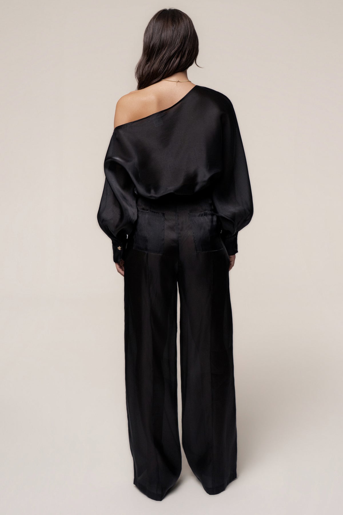 Black Resort Glow Organza Pants