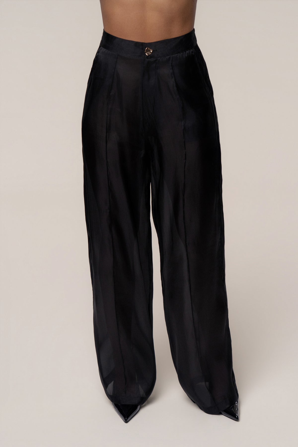 Black Resort Glow Organza Pants
