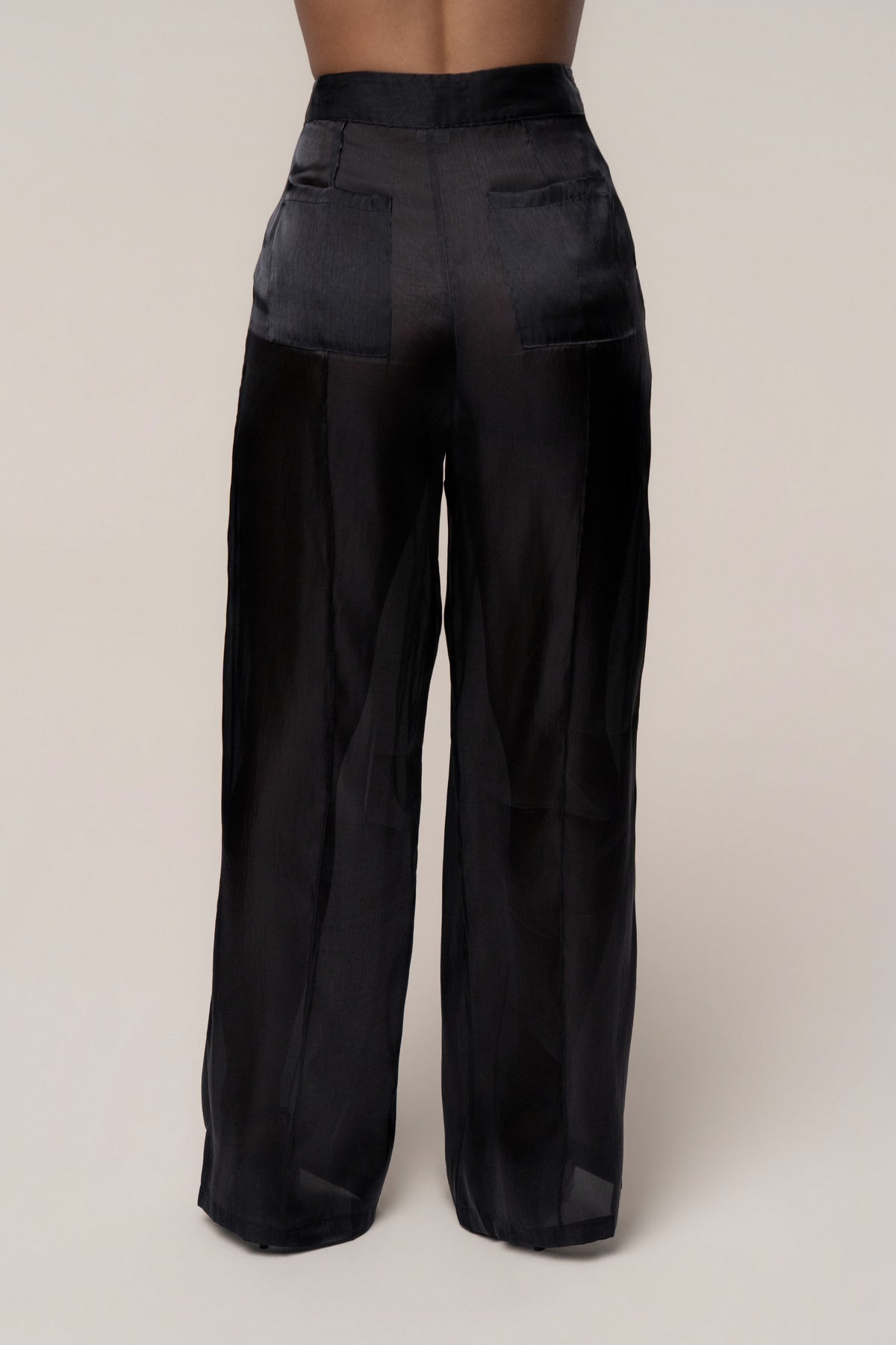 Black Resort Glow Organza Pants