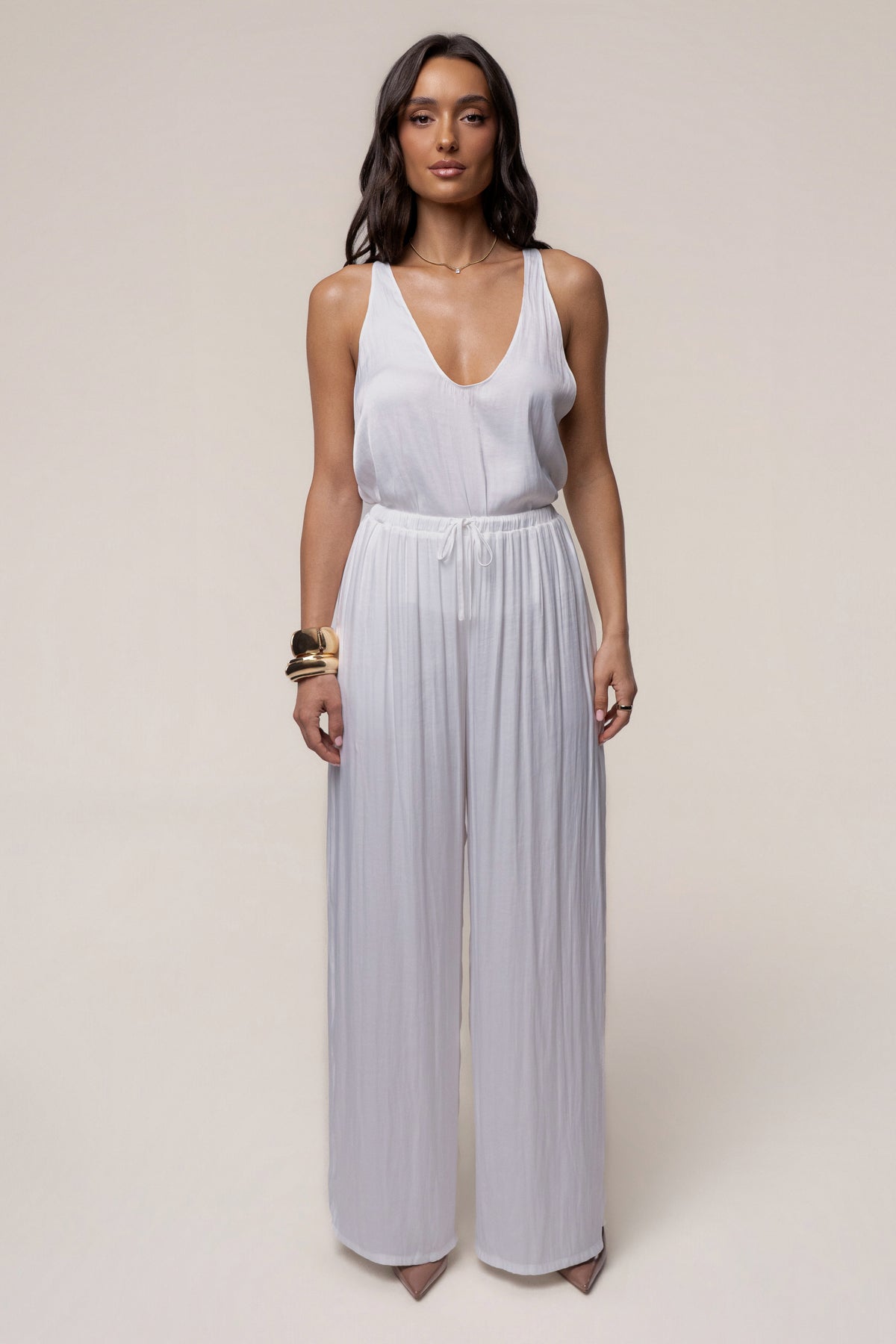 Ivory Open Coast Wide Leg Pants