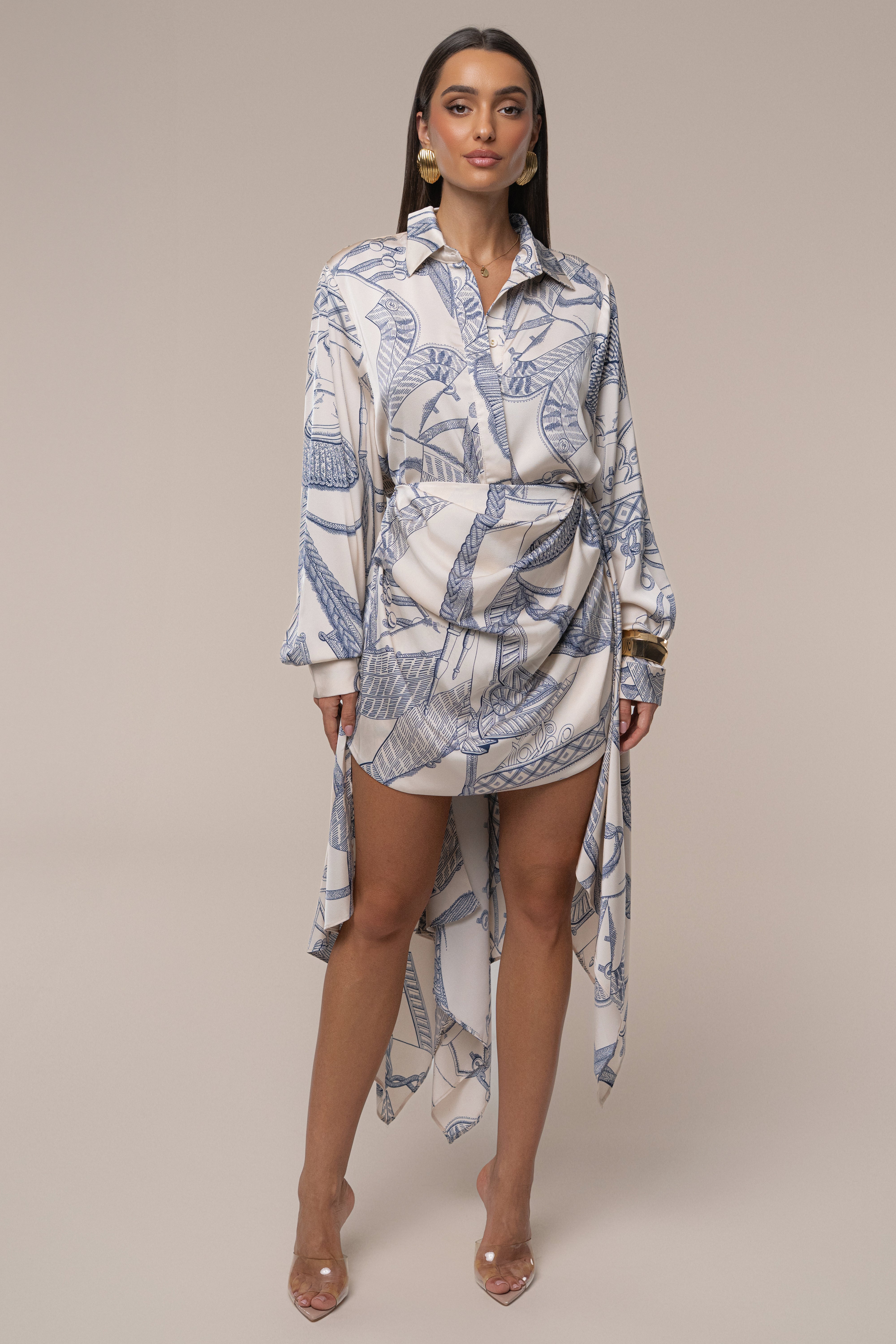 Ivory Print Ameena Print Skirt Set - JLUXLABEL