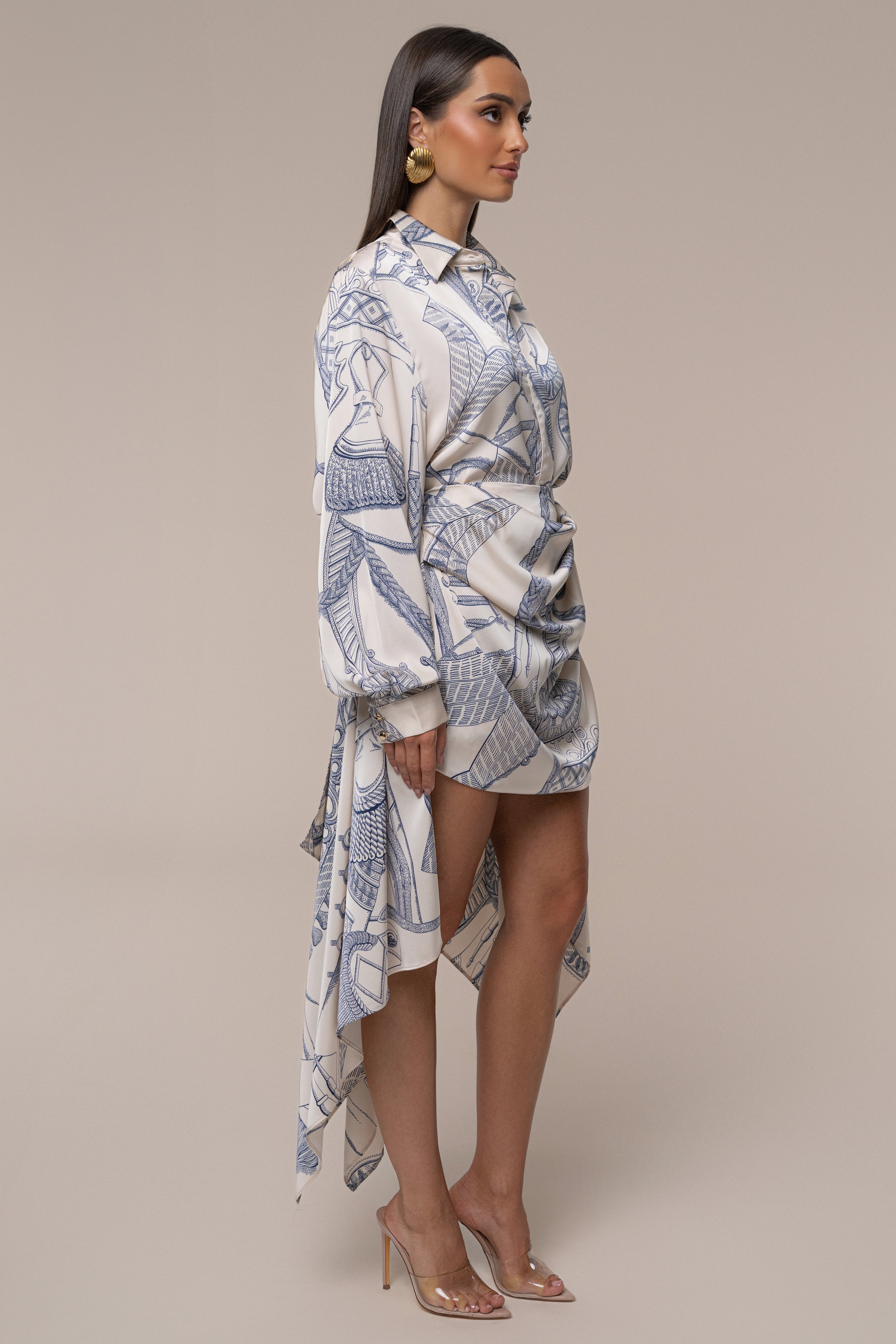 Ivory Print Ameena Print Skirt Set - JLUXLABEL