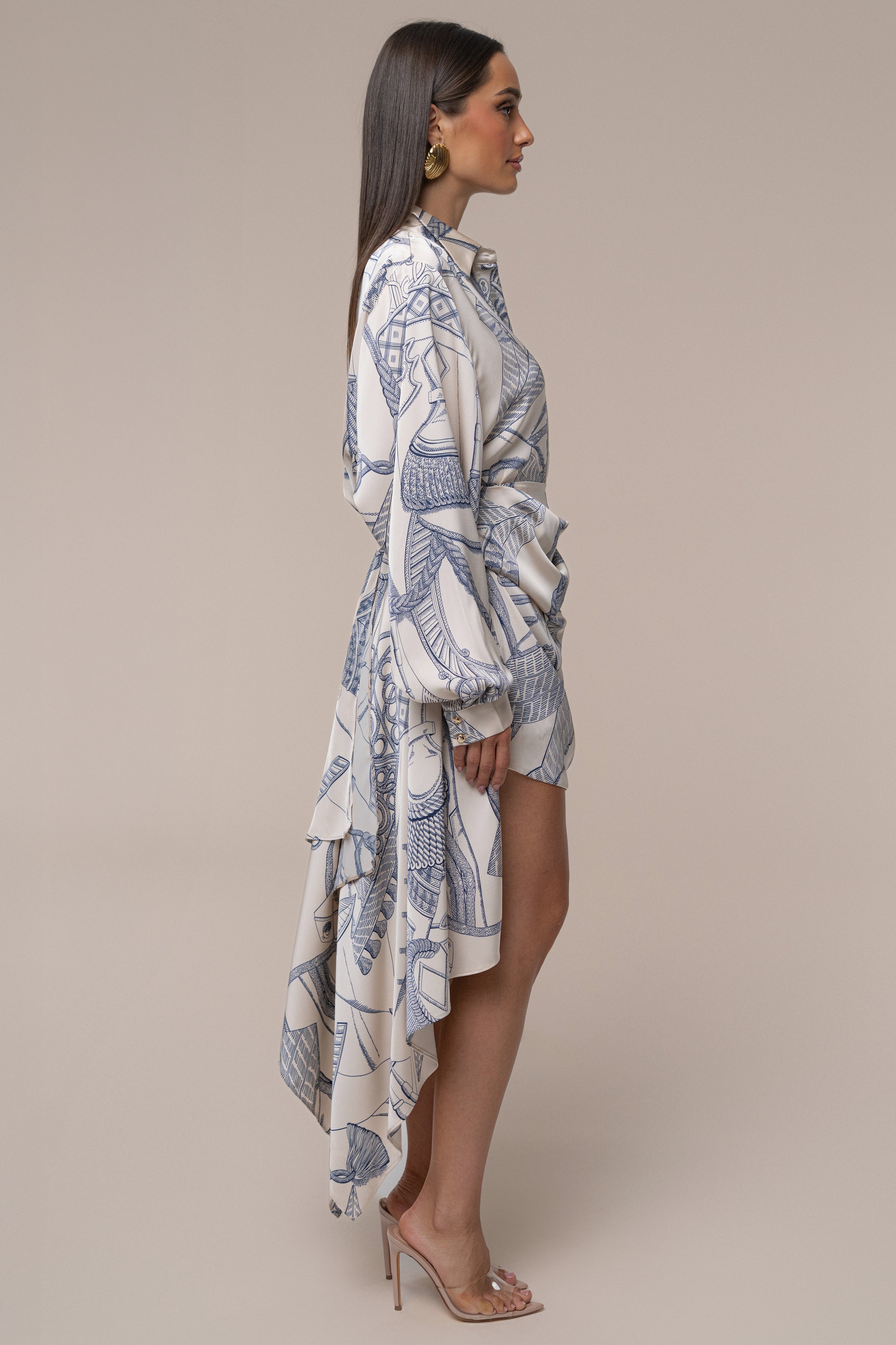 Ivory Print Ameena Print Skirt Set - JLUXLABEL