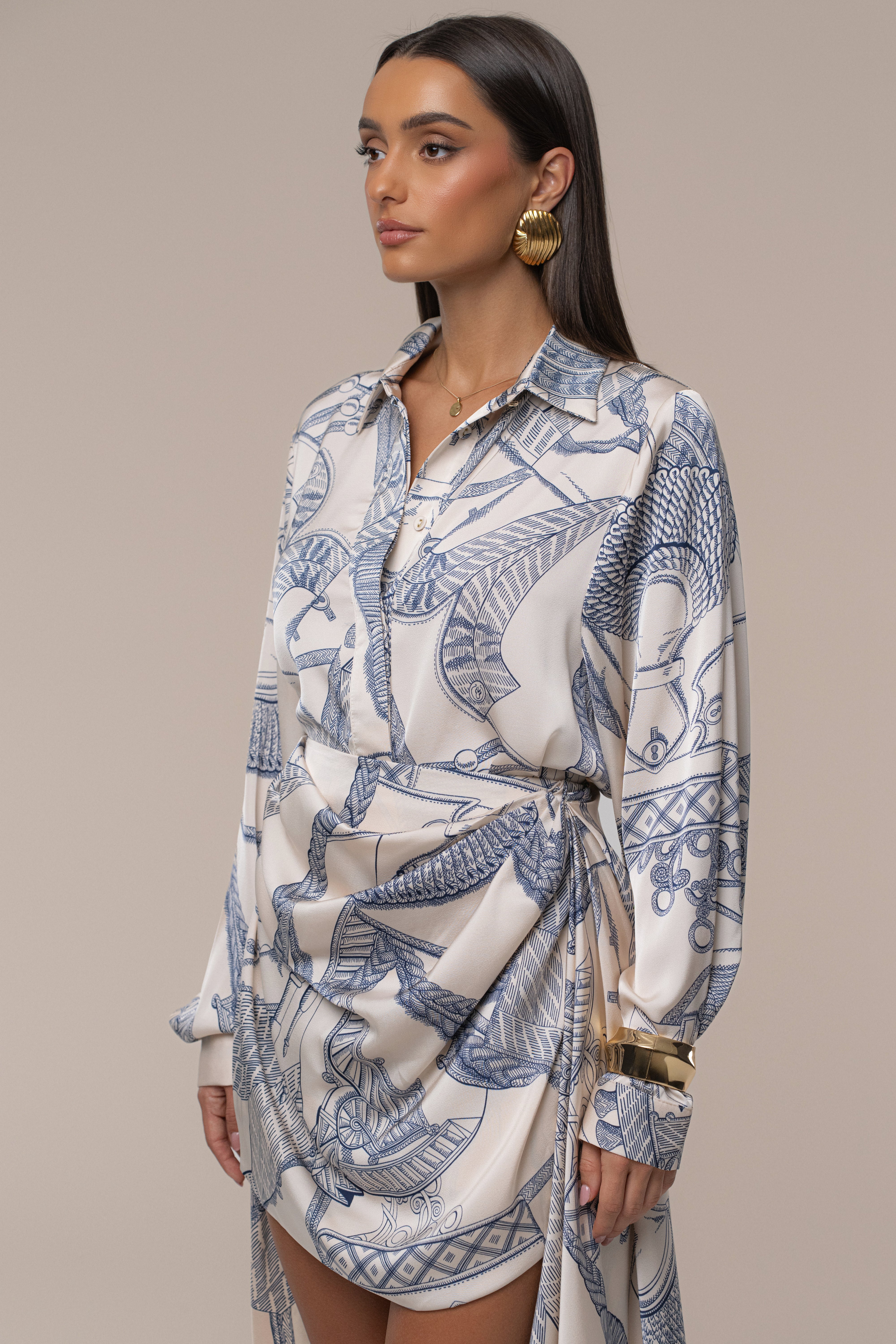 Ivory Print Ameena Print Skirt Set - JLUXLABEL