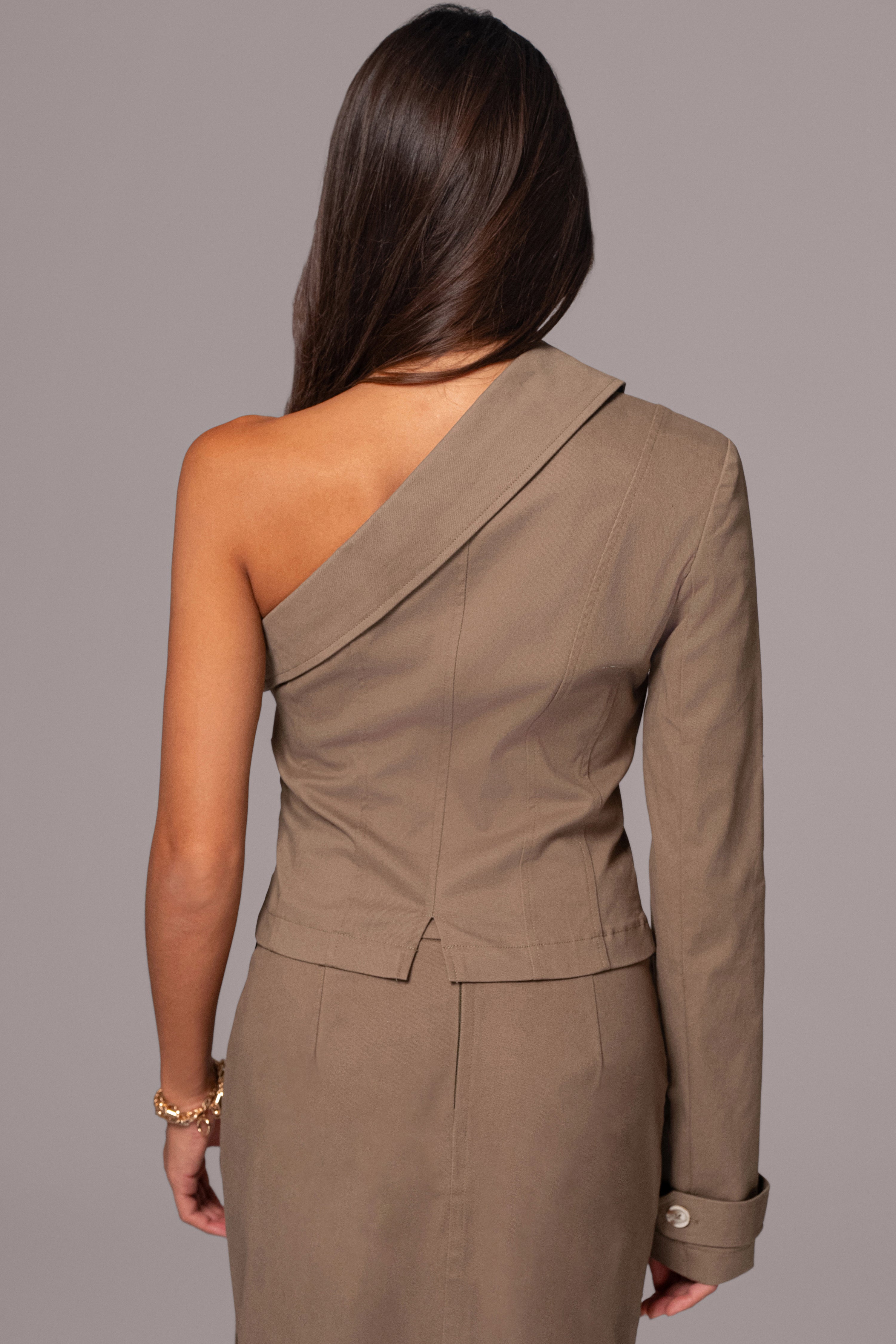 Olive Amal One Shoulder Top - JLUXLABEL