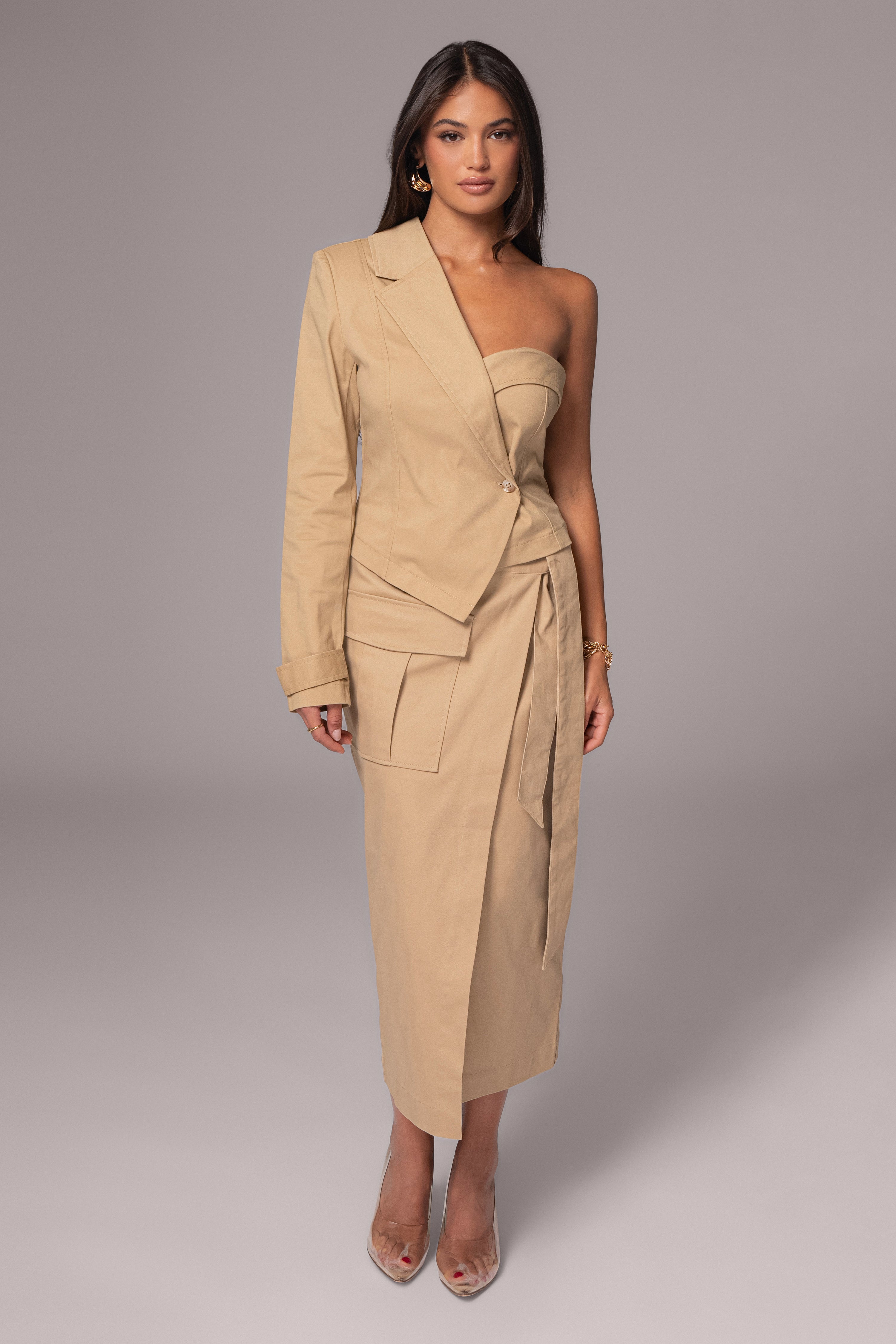 Khaki City Life Cargo Skirt - JLUXLABEL