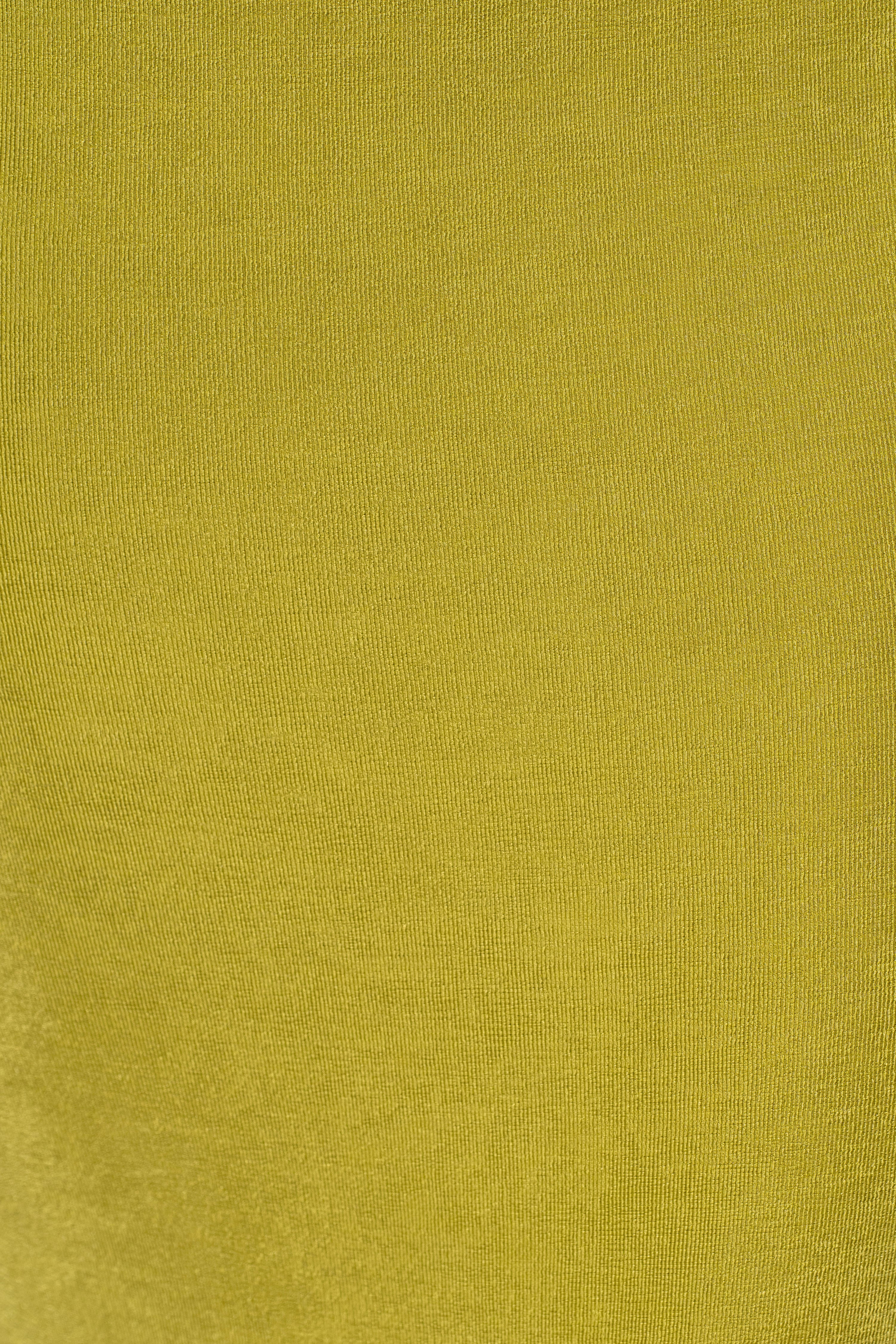 Lime Green Slinky Krishna One Shoulder Maxi Dress - JLUXLABEL