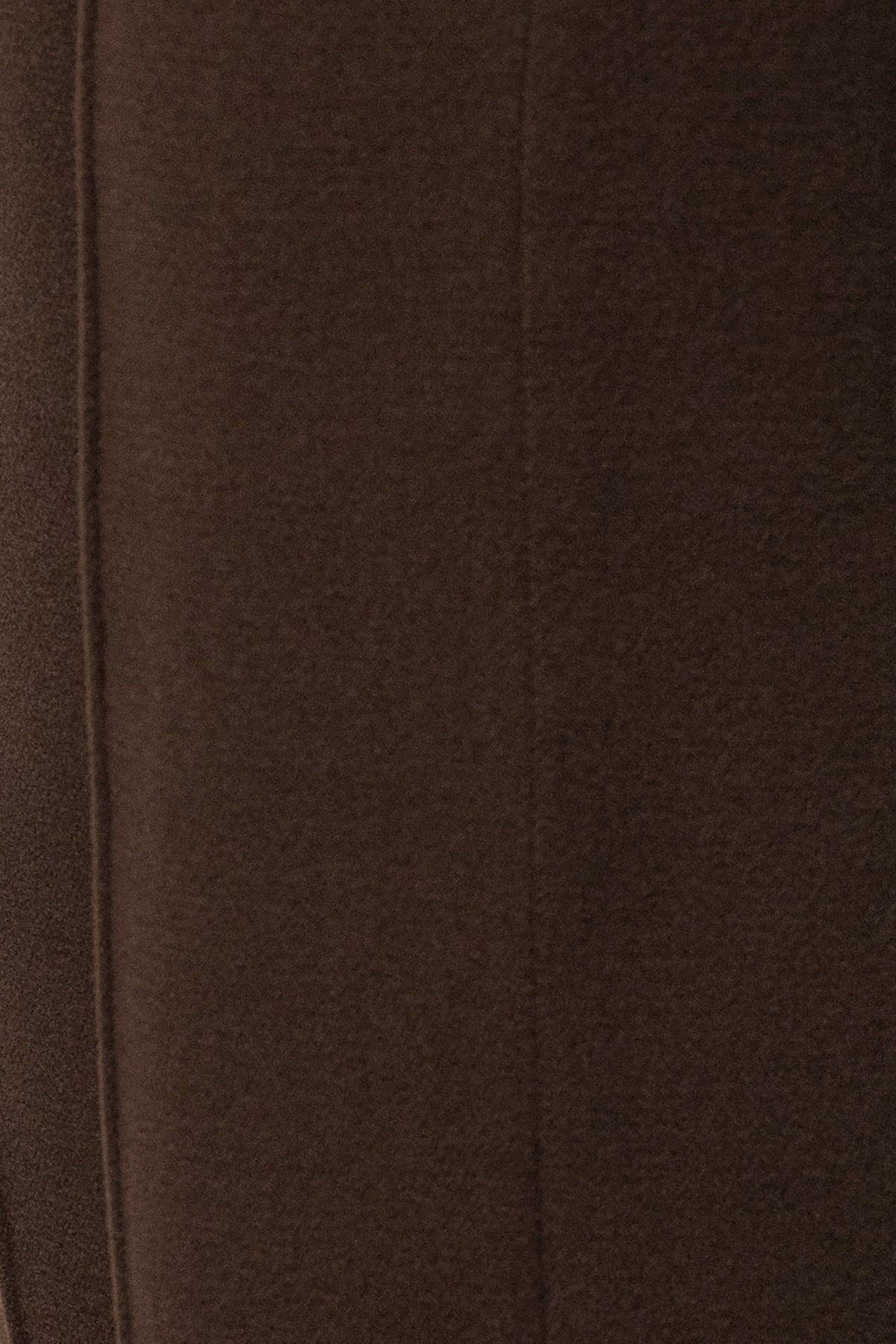 JLUXLABEL Chocolate Savannah belted coat, stylish outerwear with a tailored fit and button details, worn on a model.