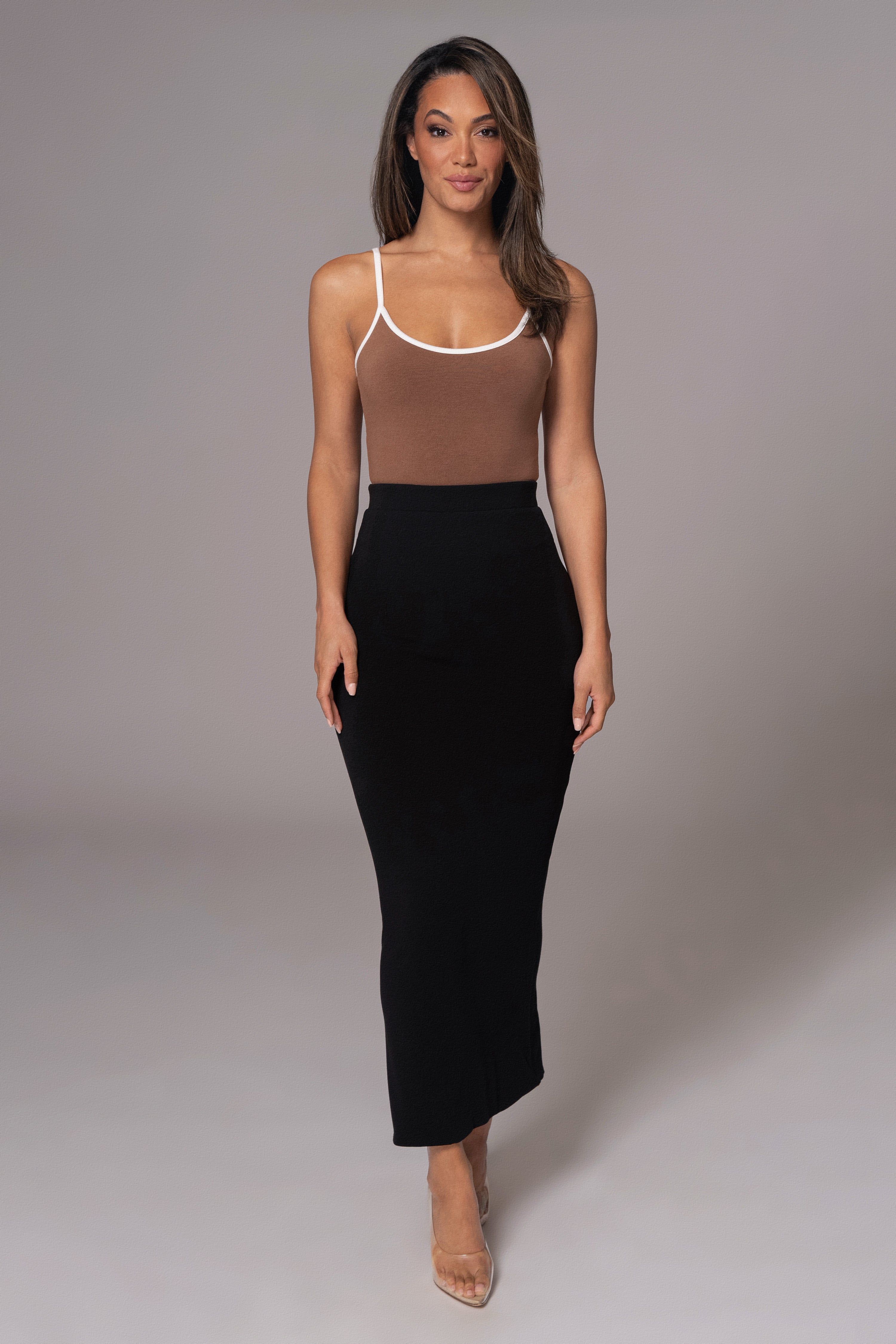 Black/Pecan Tash Reversible Cami Top - JLUXLABEL