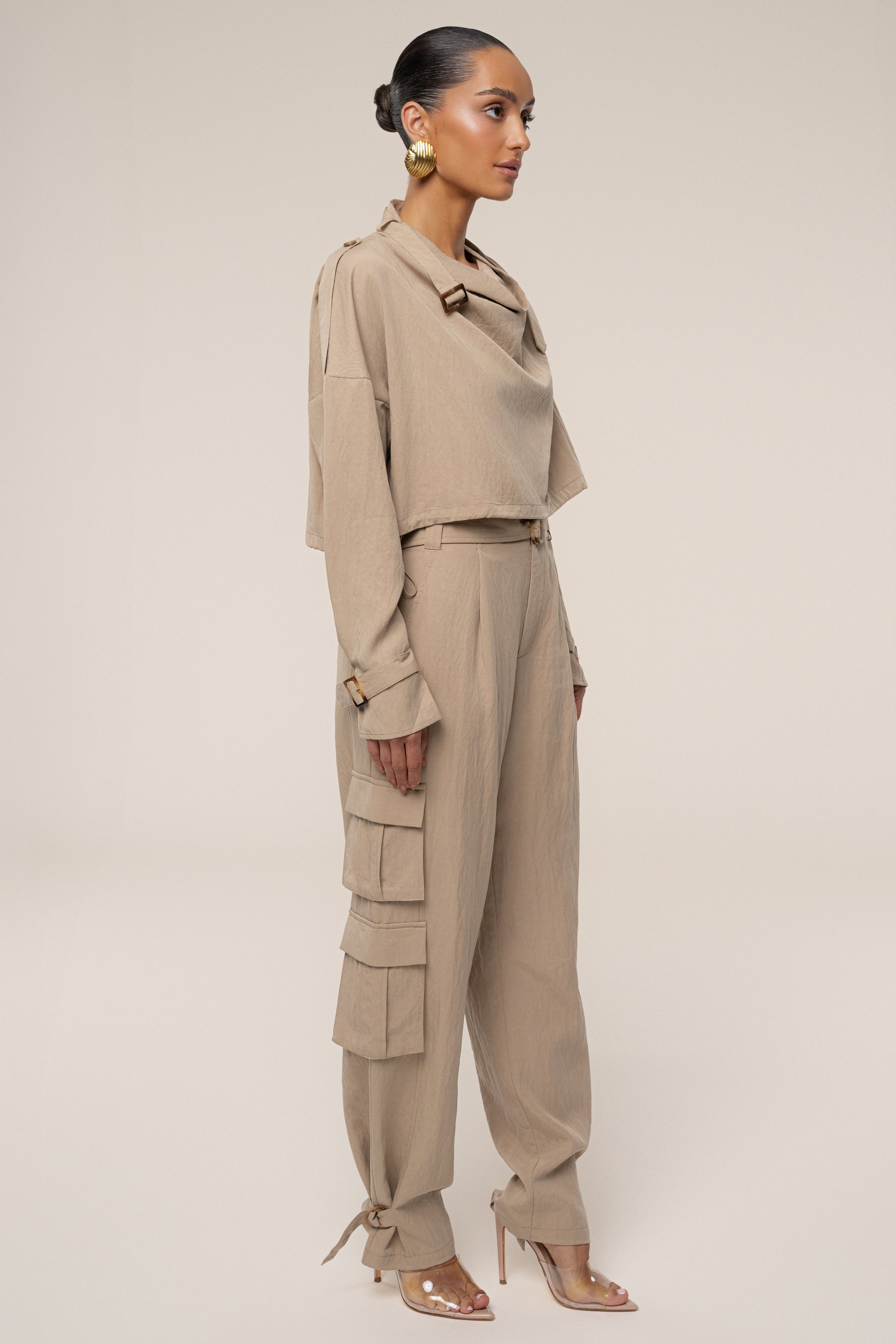 Beige Wanderlust Crop Top - JLUXLABEL