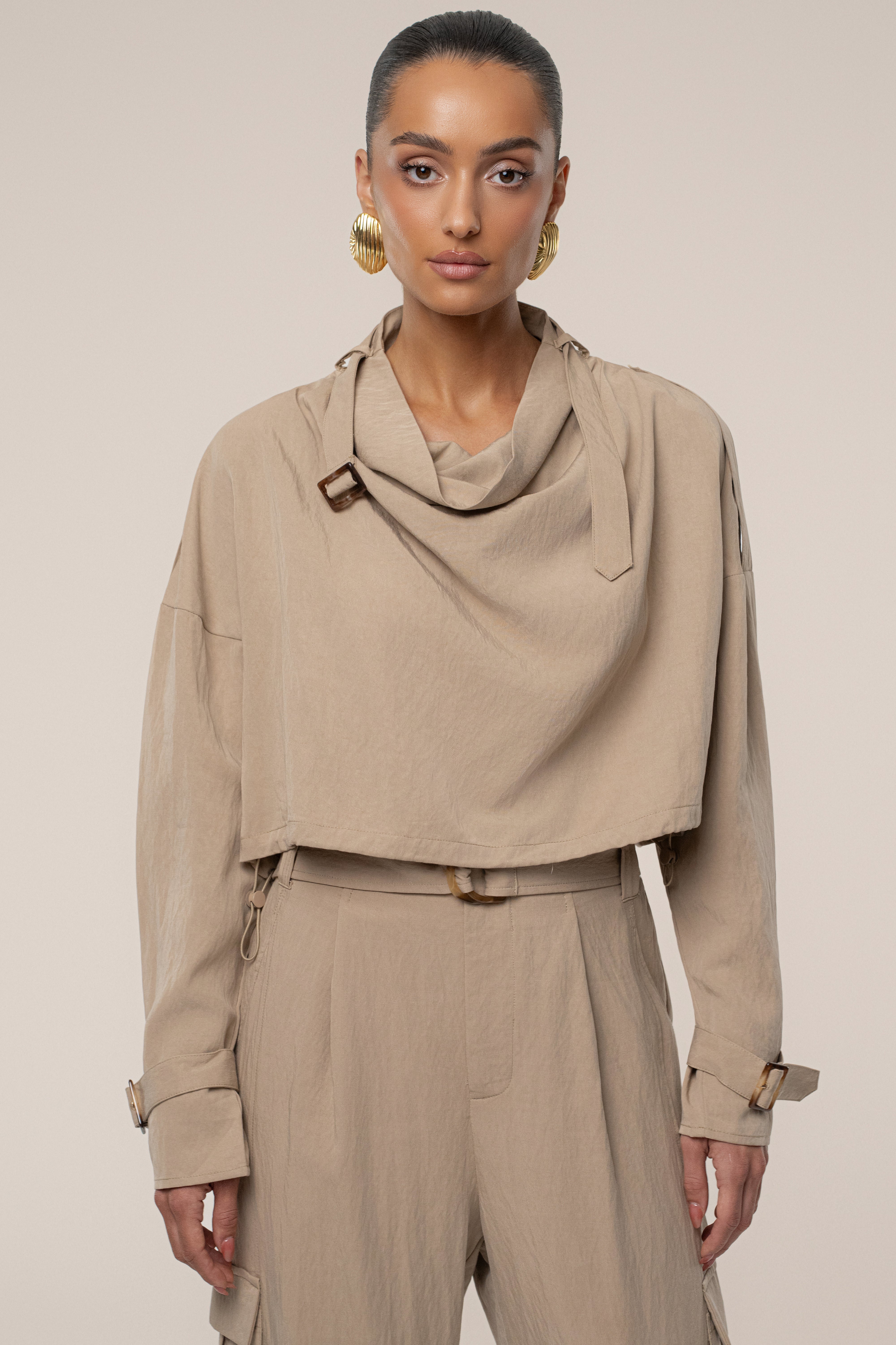 Beige Wanderlust Crop Top - JLUXLABEL