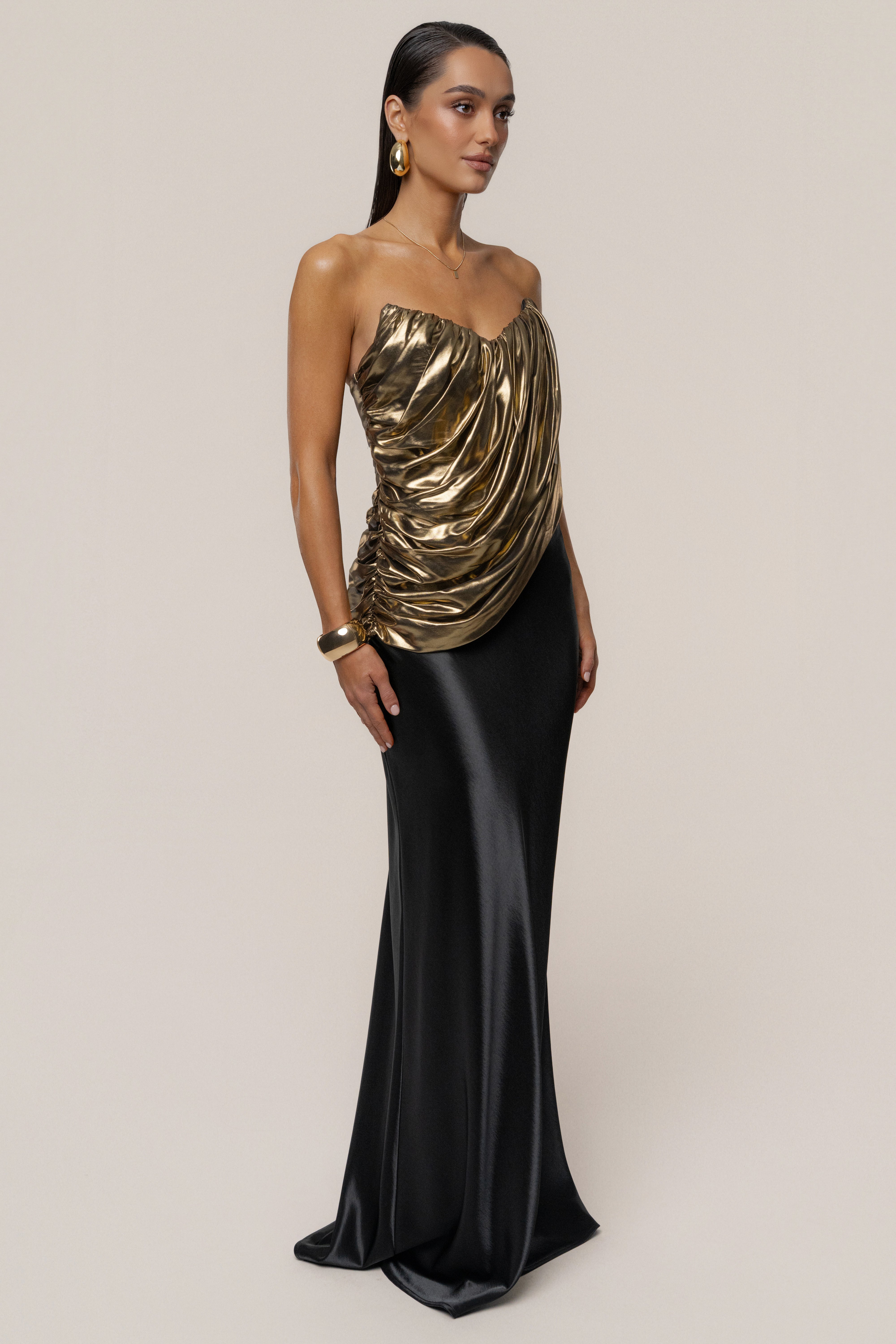 Gold Soirée Metallic Top