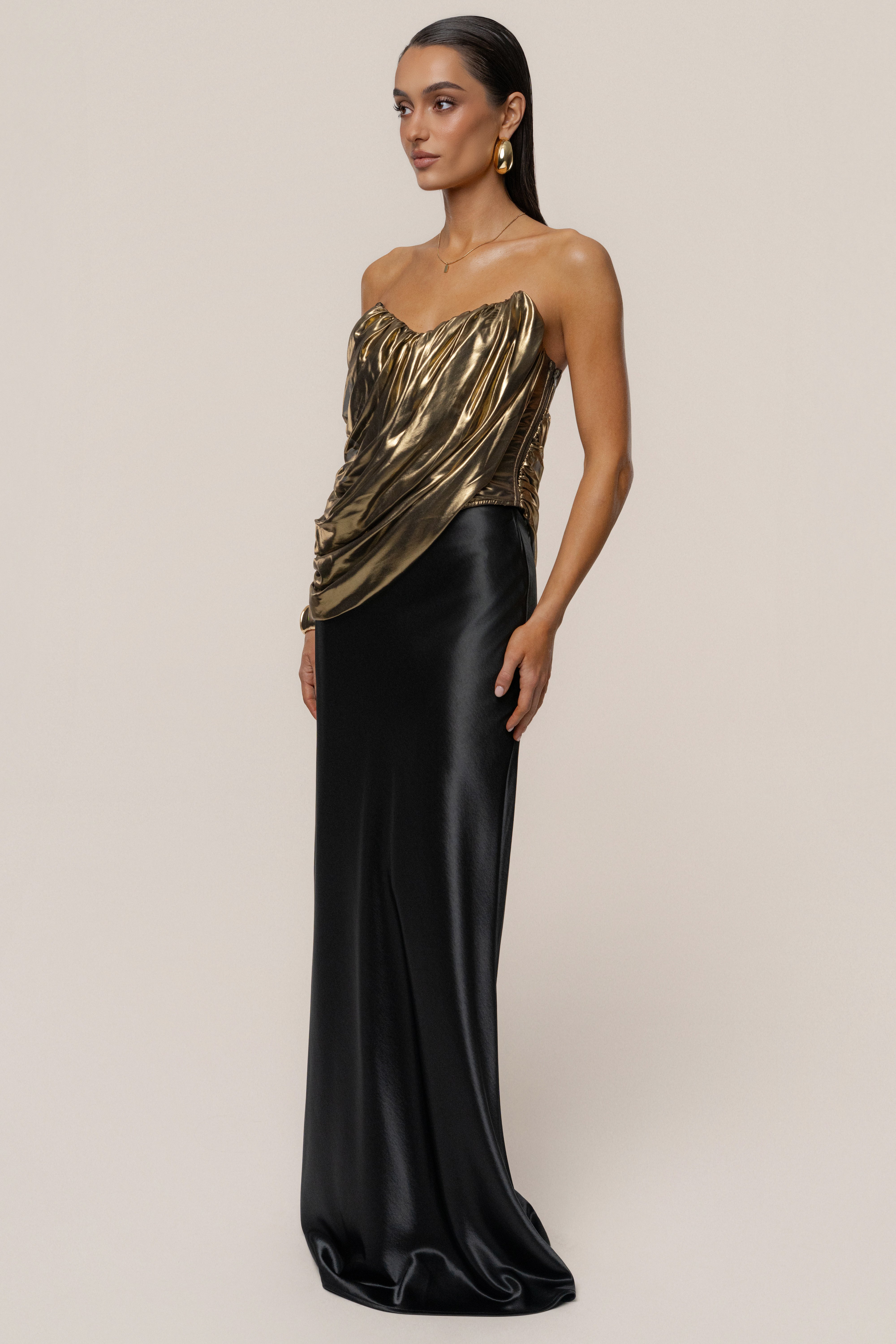 Gold Soirée Metallic Top