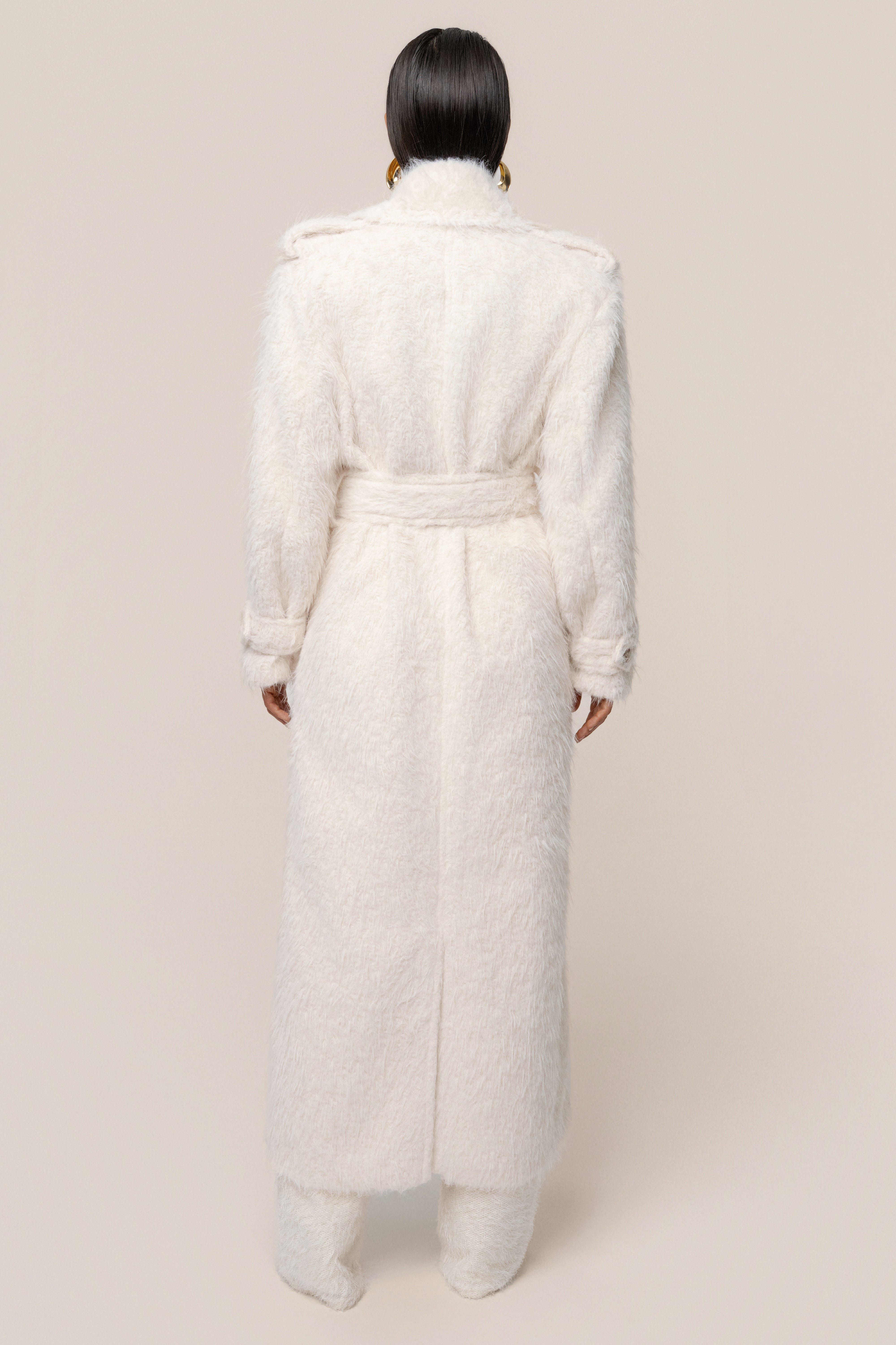 Ivory Warm Layers Oversize Coat