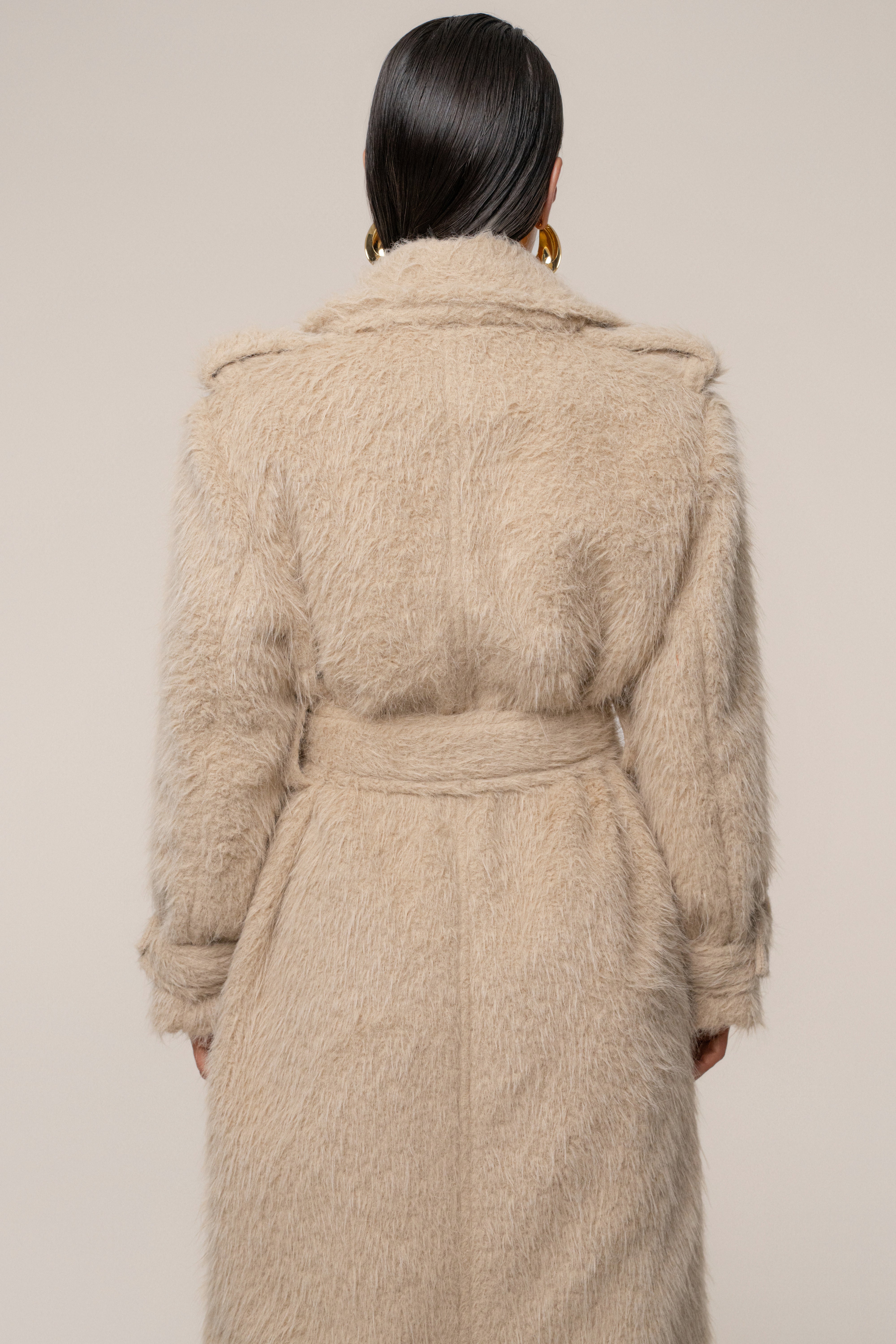 Beige Warm Layers Oversize Coat