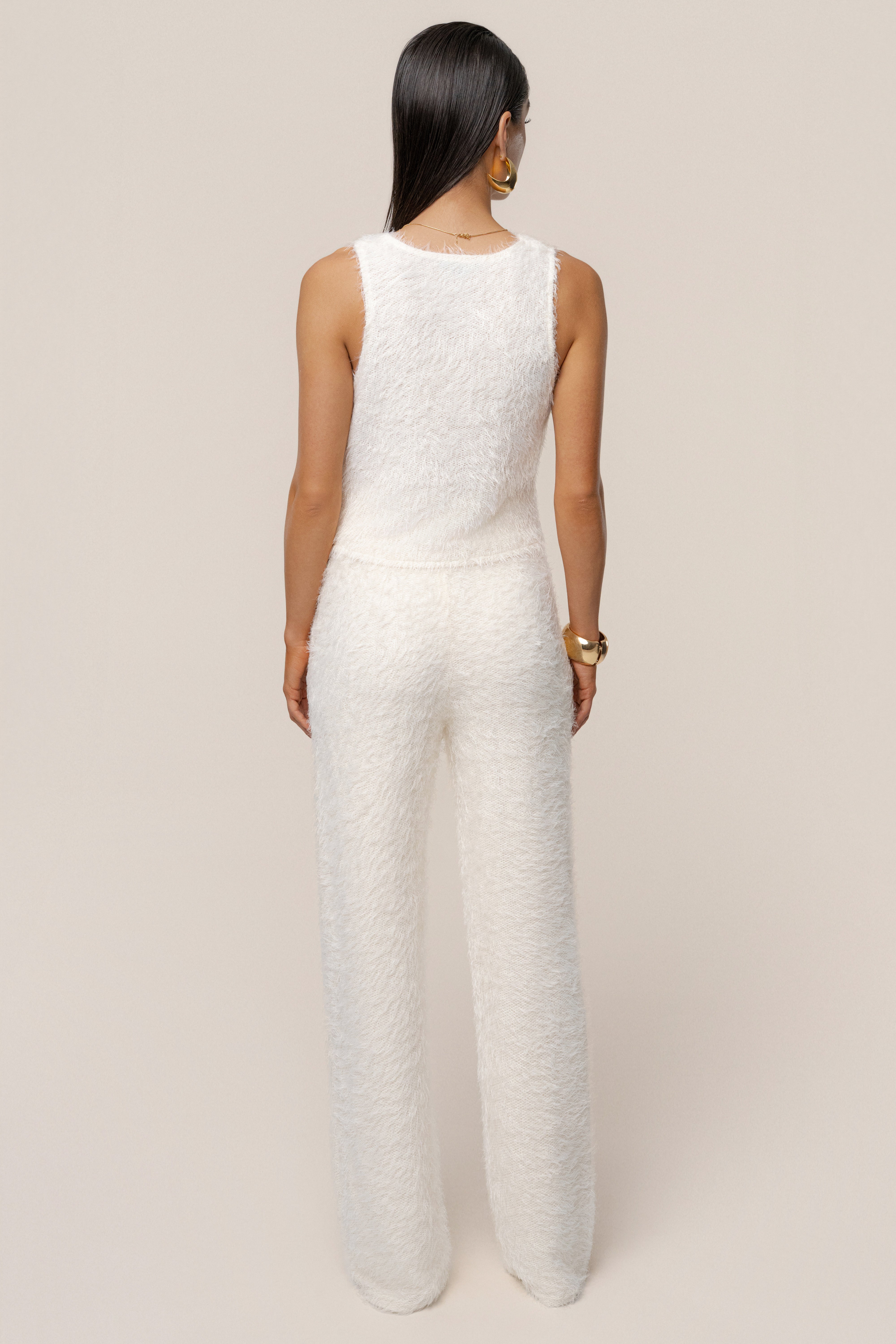 Cream Soft Talk Knit Top