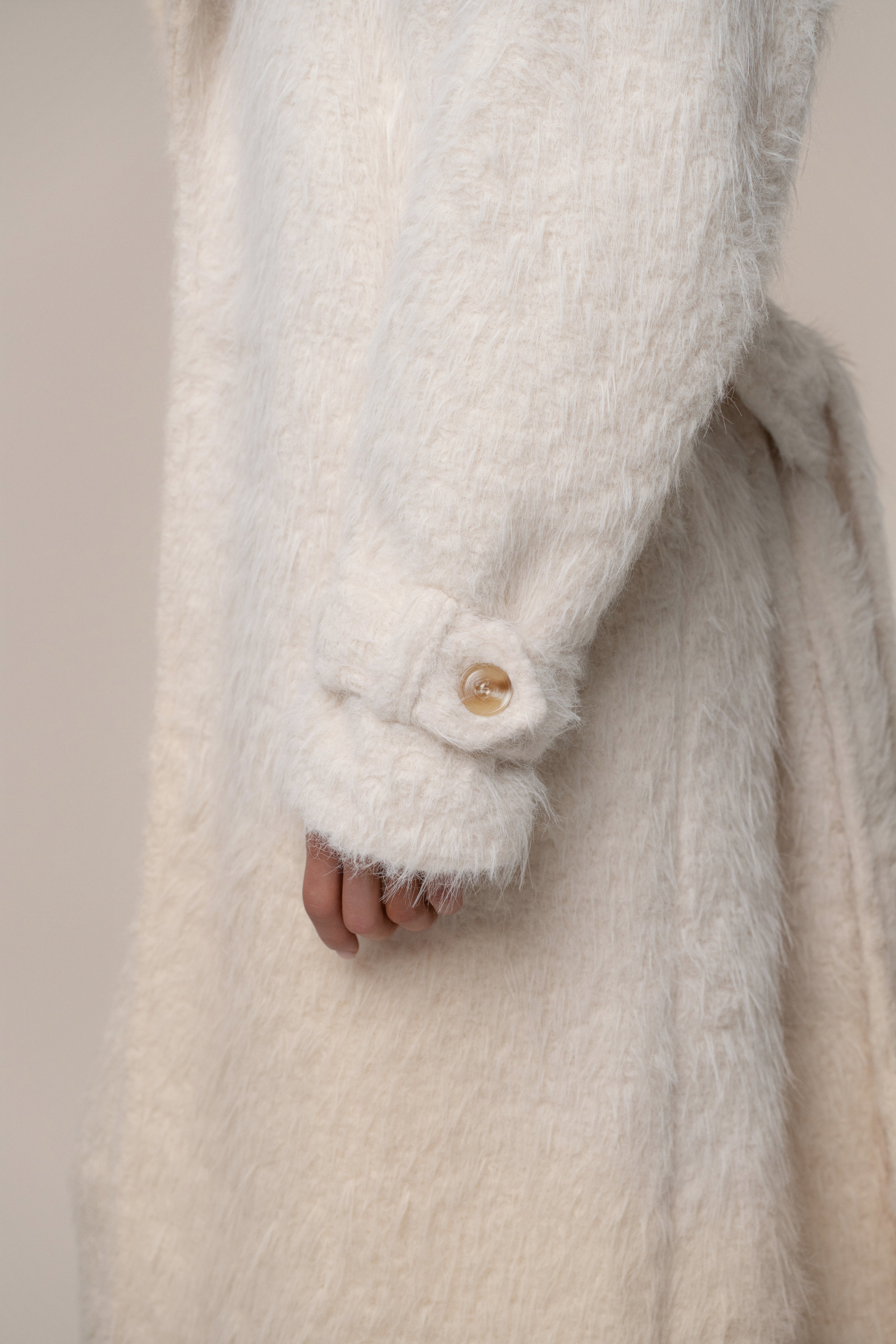Ivory Warm Layers Oversize Coat