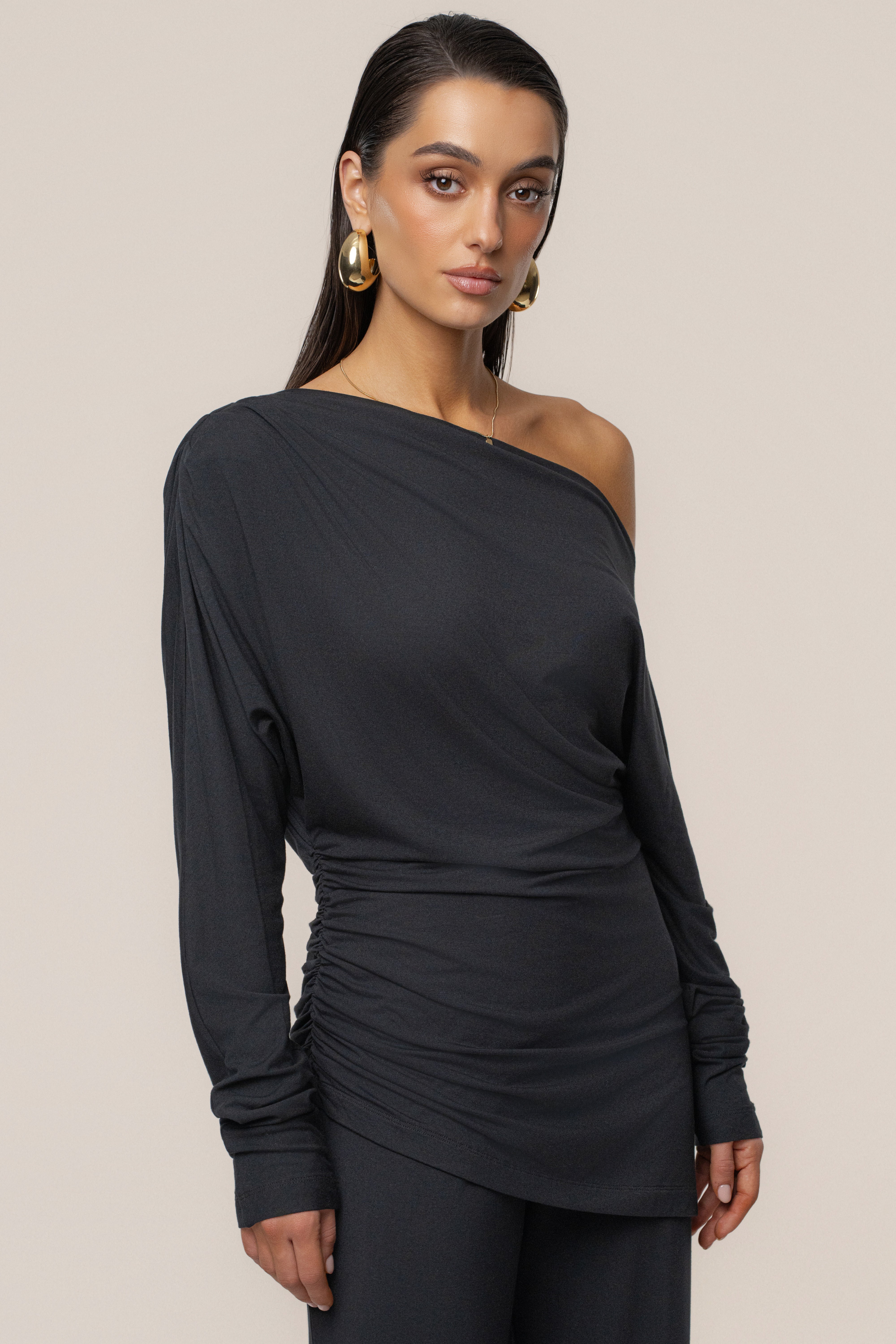 Black Winter Soirée Pant Set - JLUXLABEL