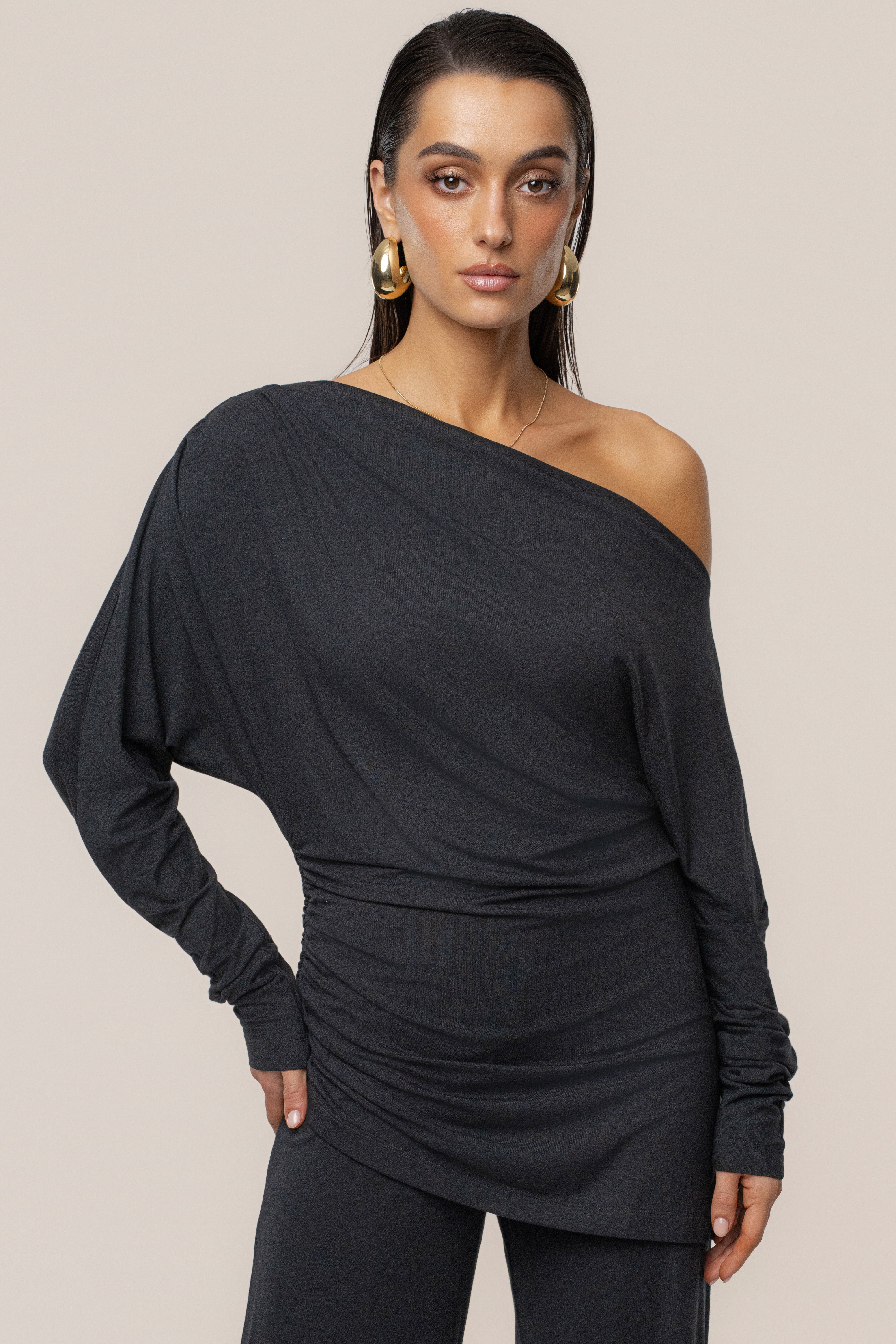 Black Winter Soirée Pant Set - JLUXLABEL