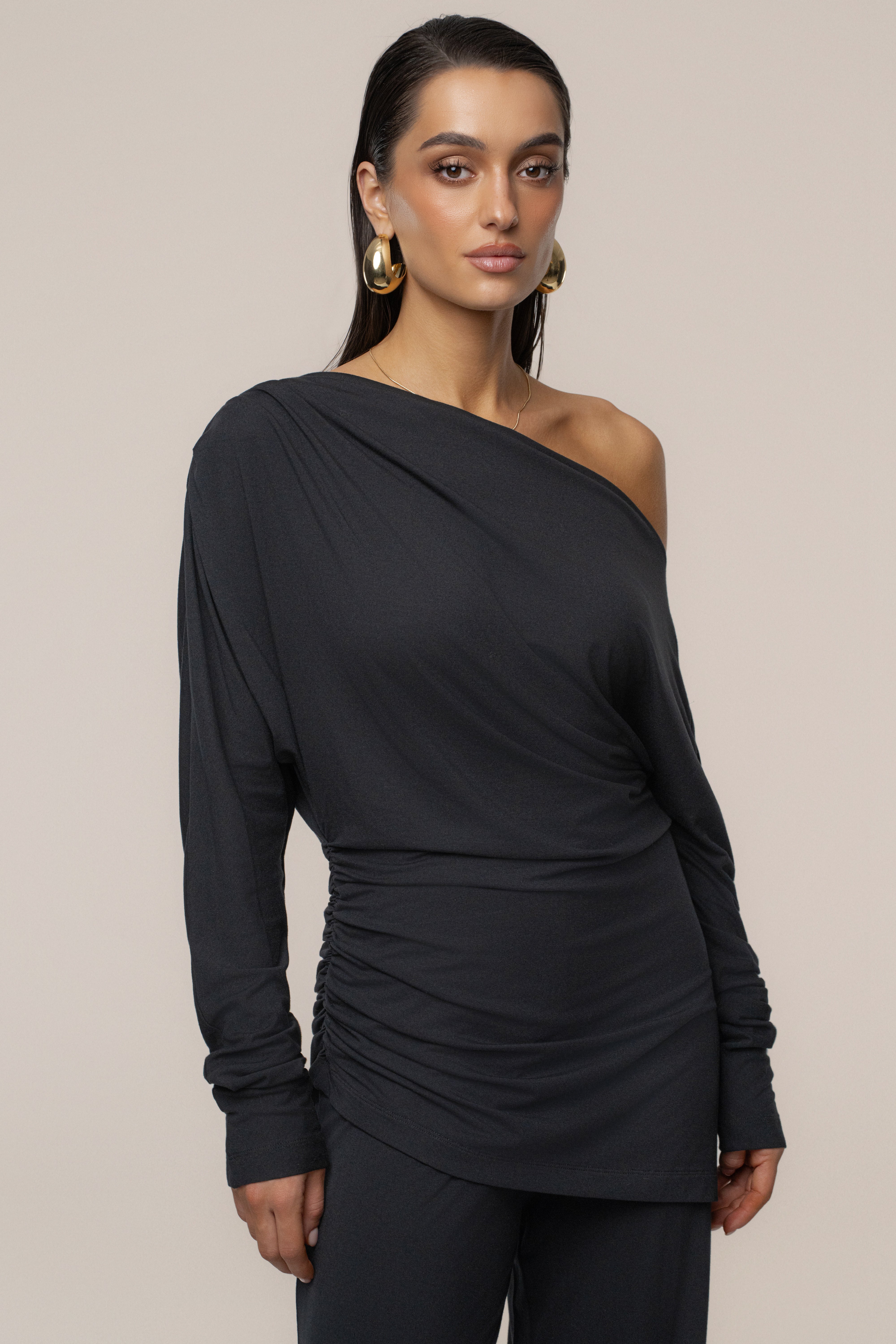 Black Winter Soirée Pant Set - JLUXLABEL