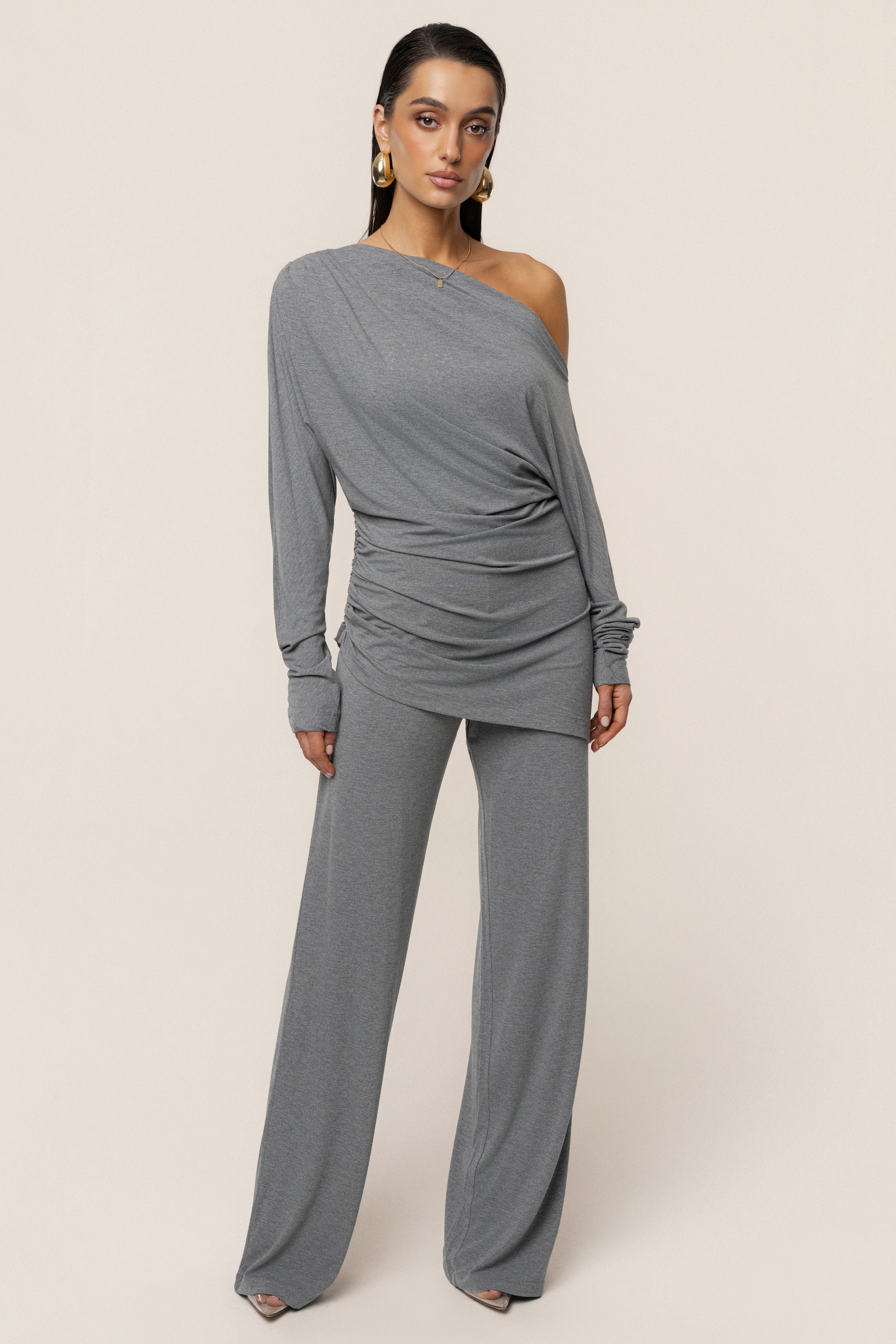 Charcoal Winter Soirée Pant Set