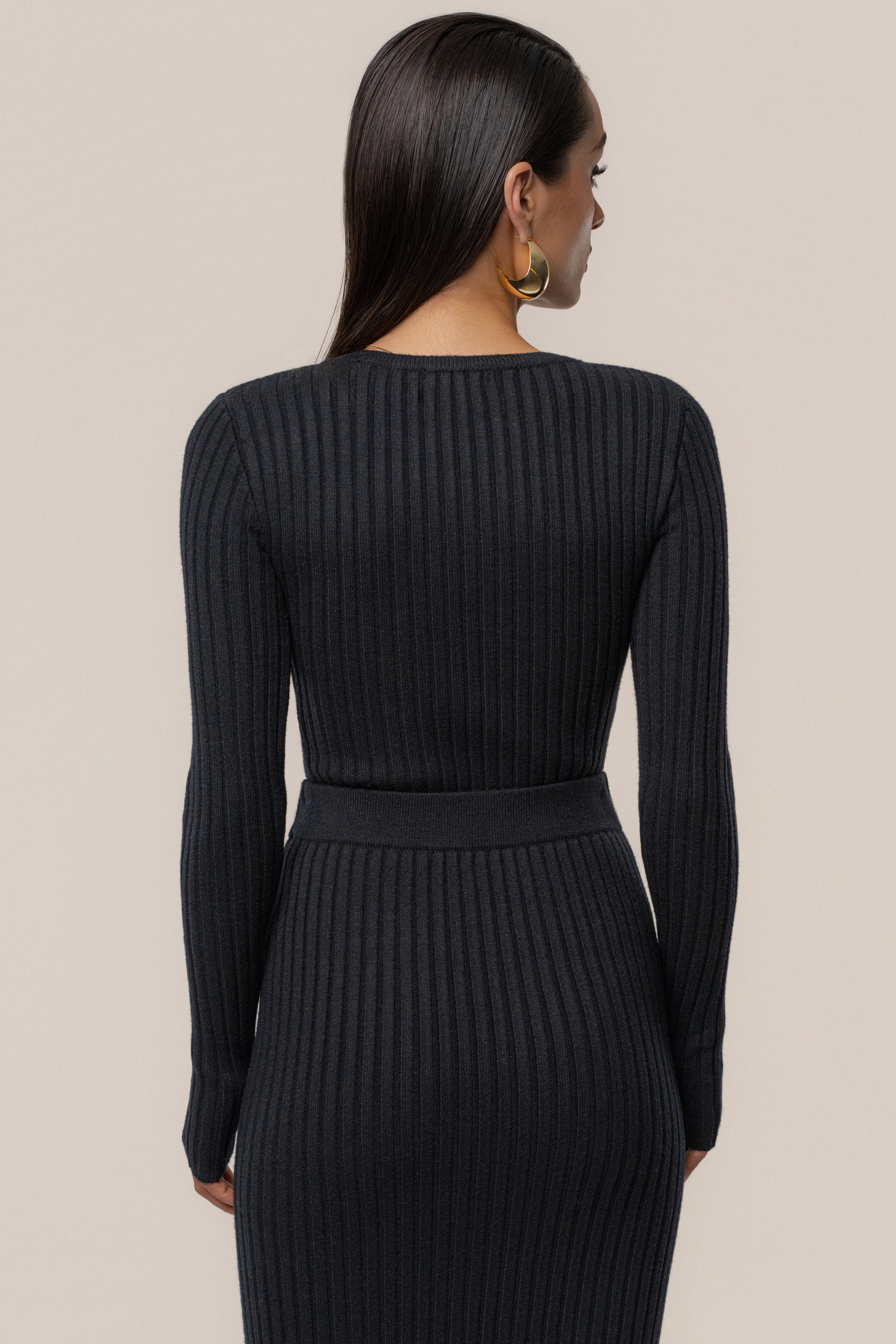 Black Overcast Ribbed Top - JLUXLABEL