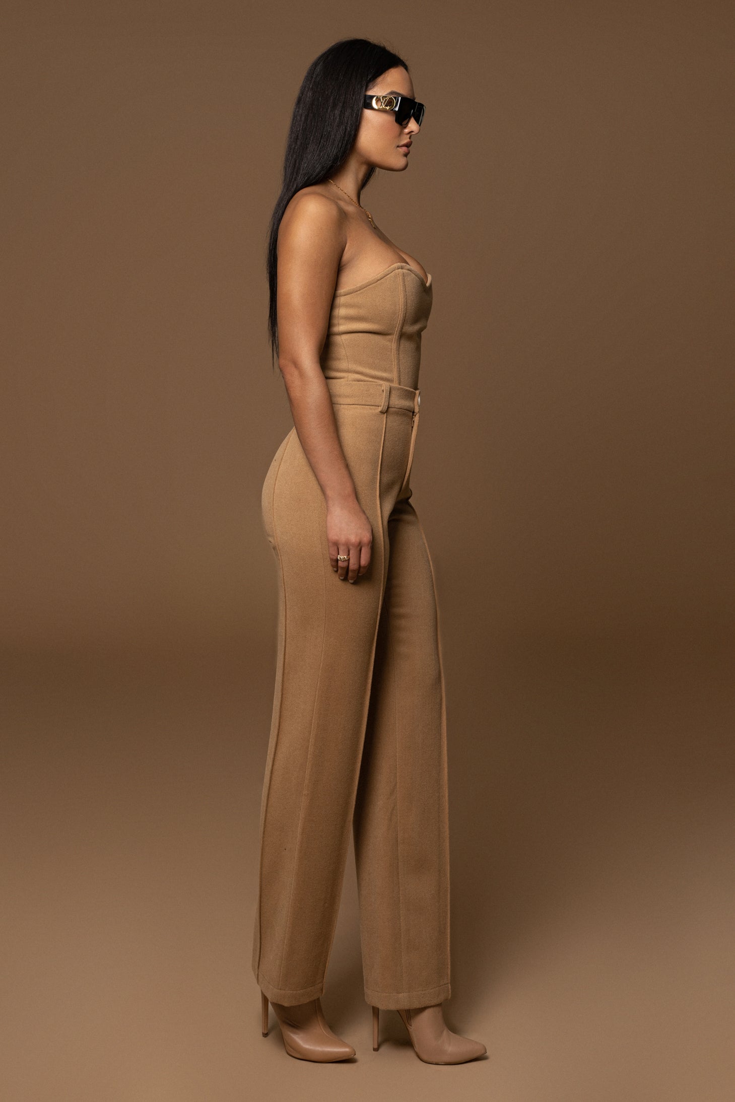 Beige STAY SHARP TROUSER - JLUXLABEL