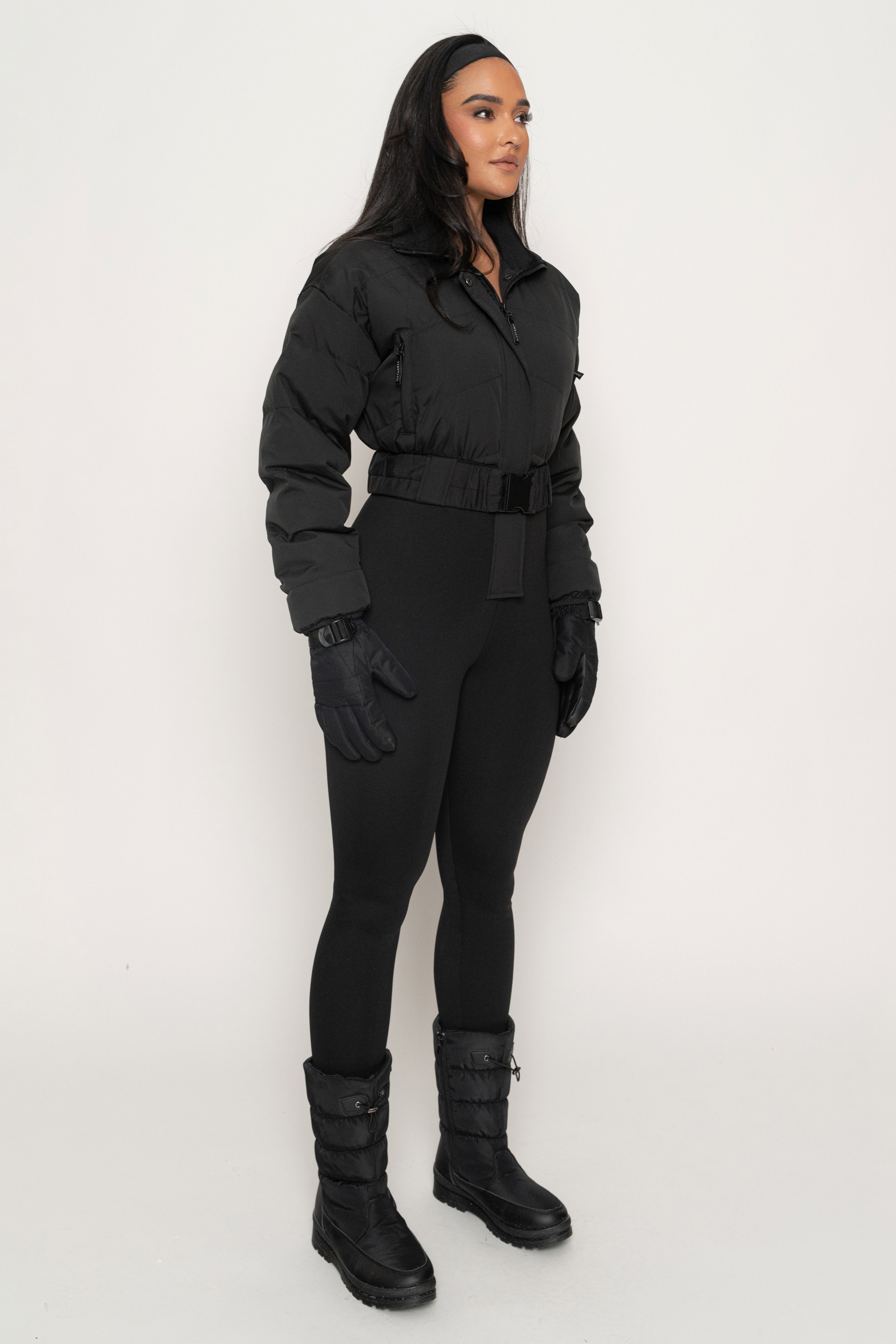 Black In Motion Nylon Jumpsuit - JLUXLABEL